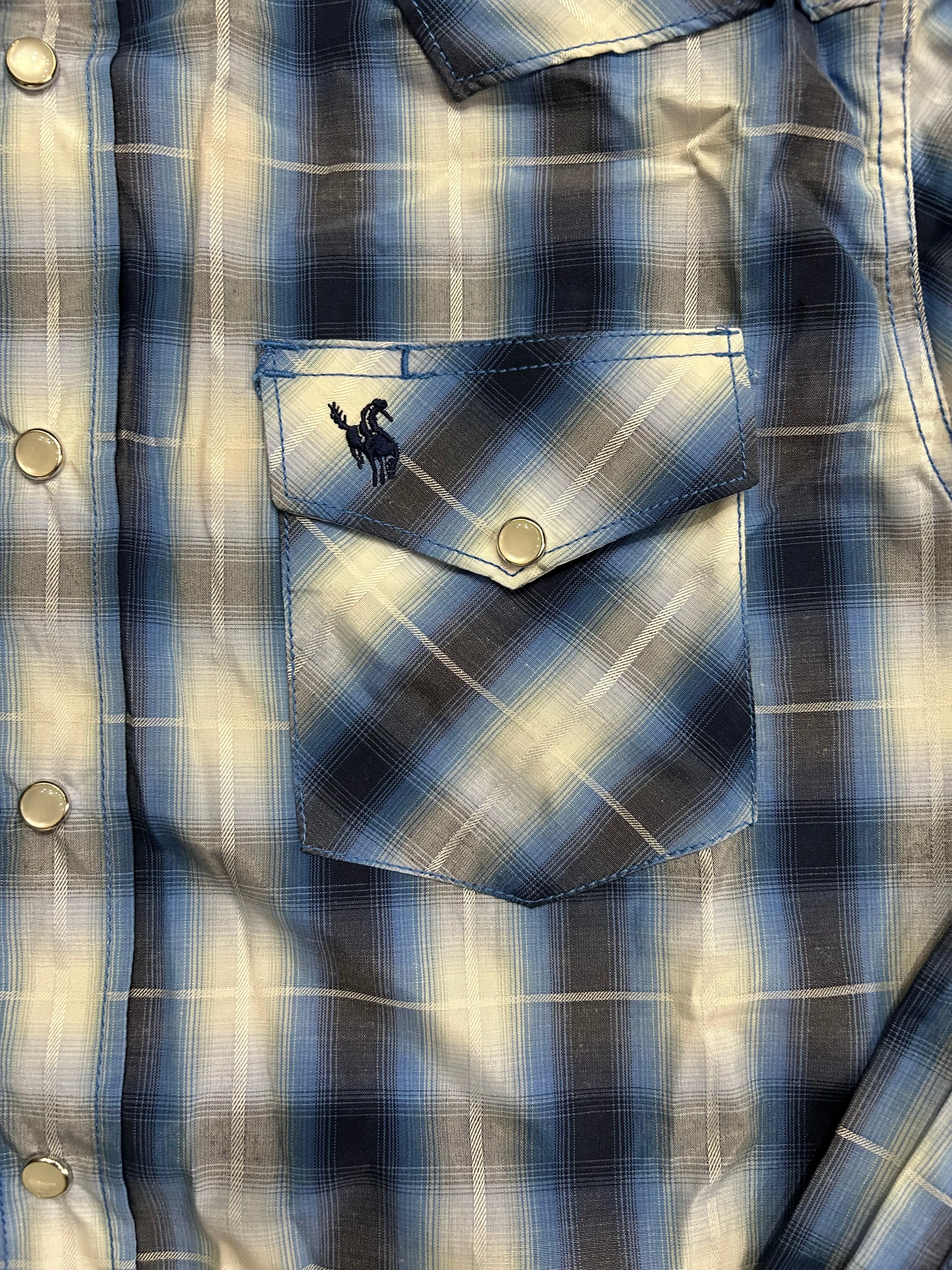 RODEO CLOTHING MEN'S PLAID WESTERN LONG SLEEVE SNAP SHIRTS PS400L-461