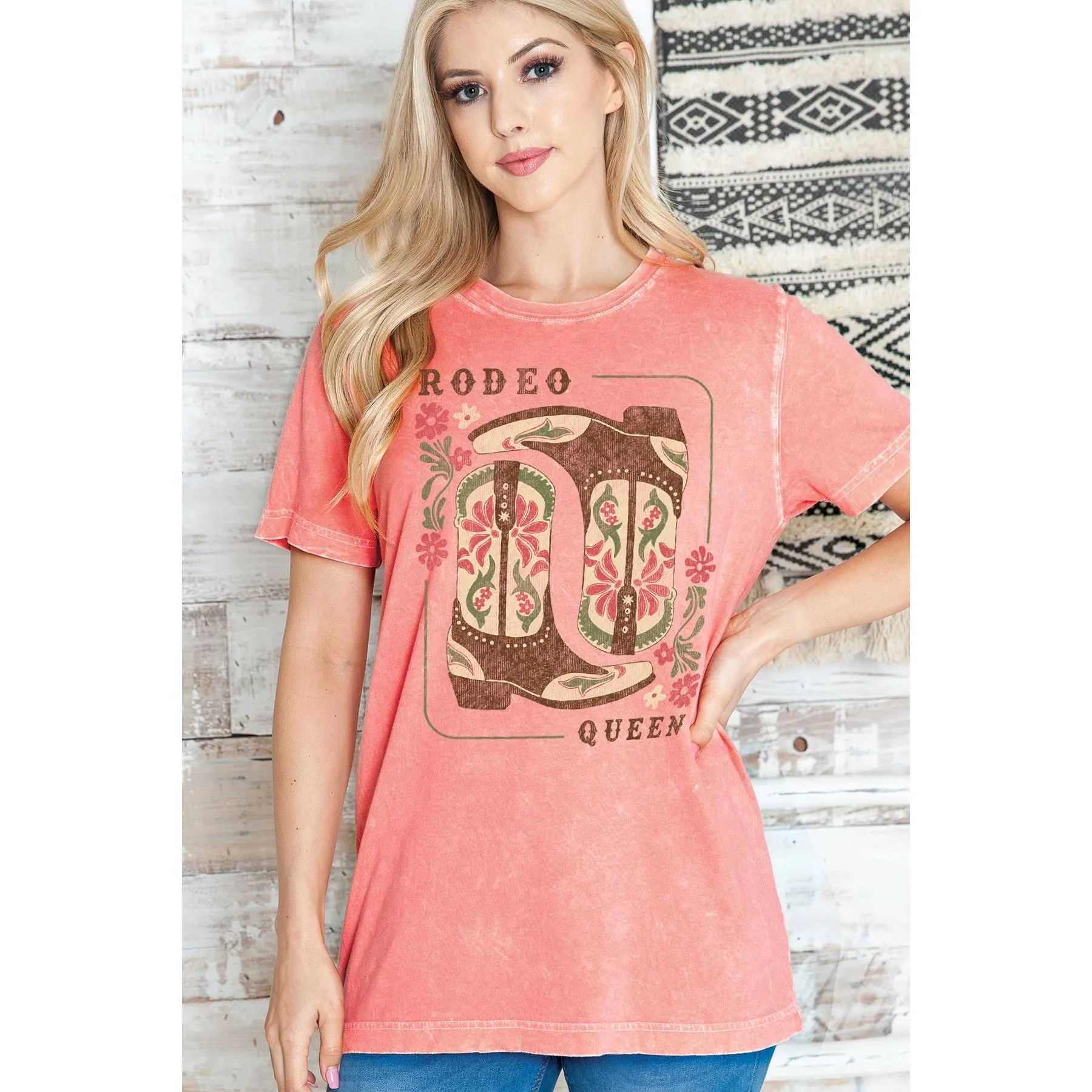 RODEO QUEEN  -  Mineral Wash: CHARCOAL Coral MB1854