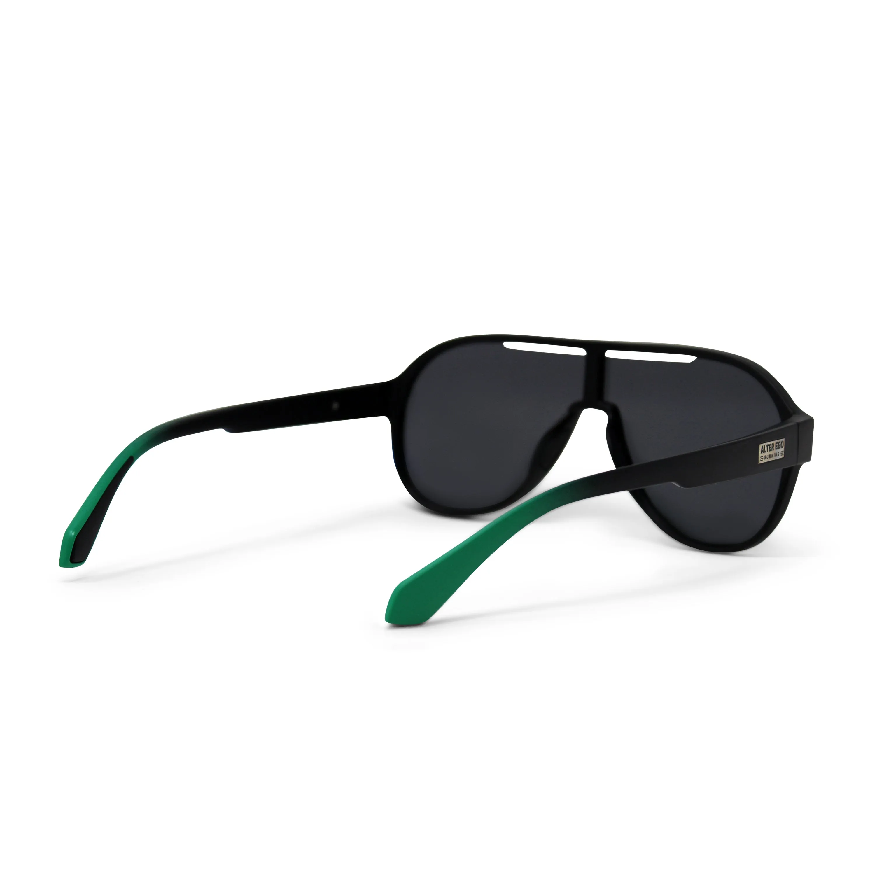 Run Navigators Plus - Black Frame | Green Accents | Polarized Lens