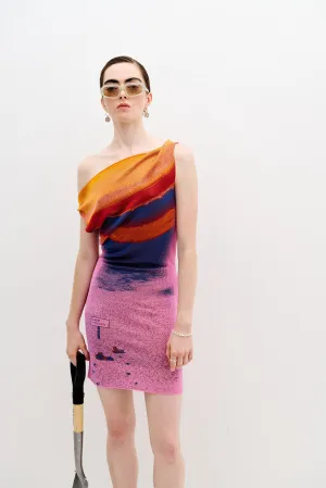 SALVIA LAKE PRINT MINI DRESS