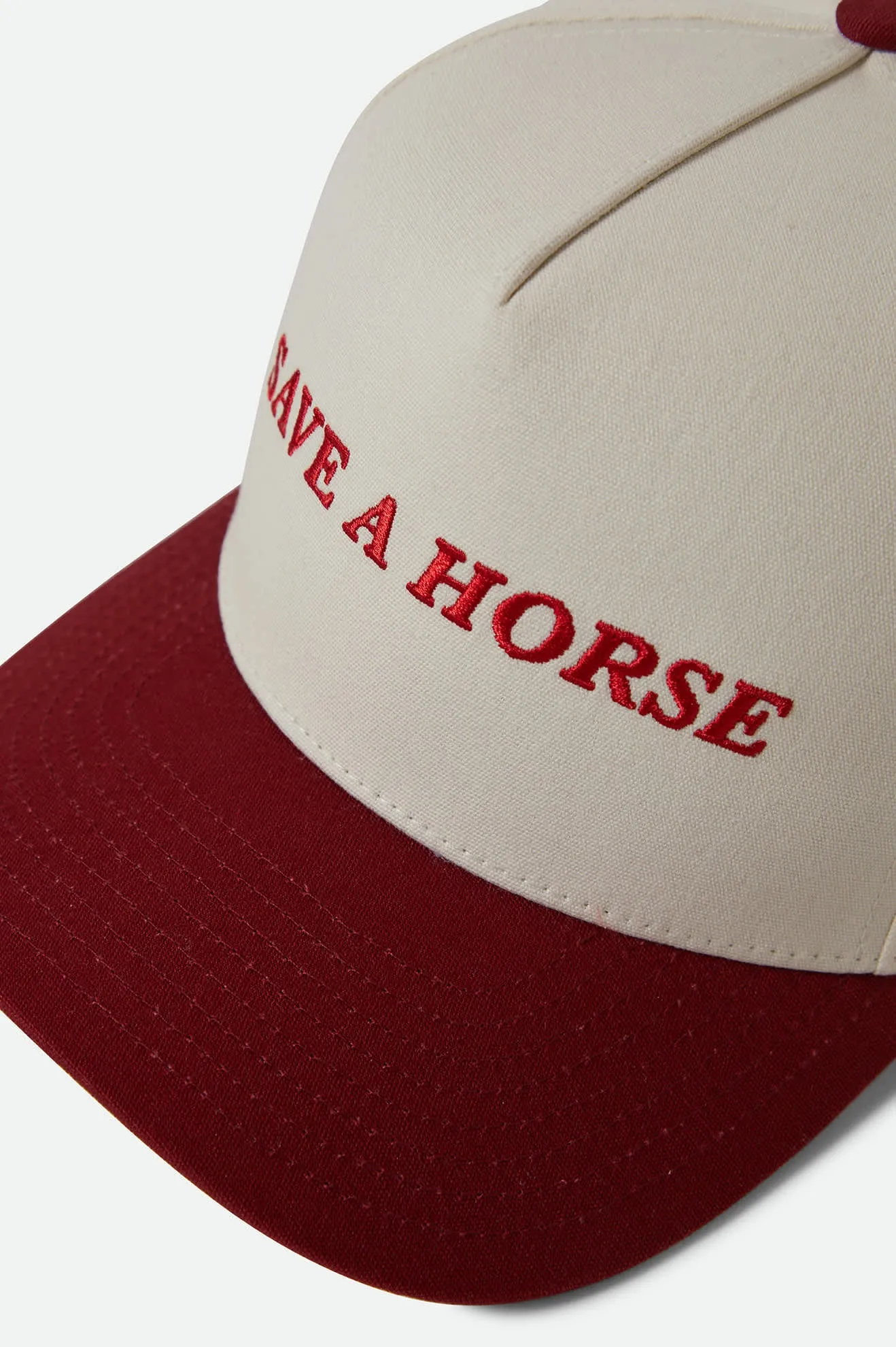Save A Horse Netplus Snapback - Crimson/Off White