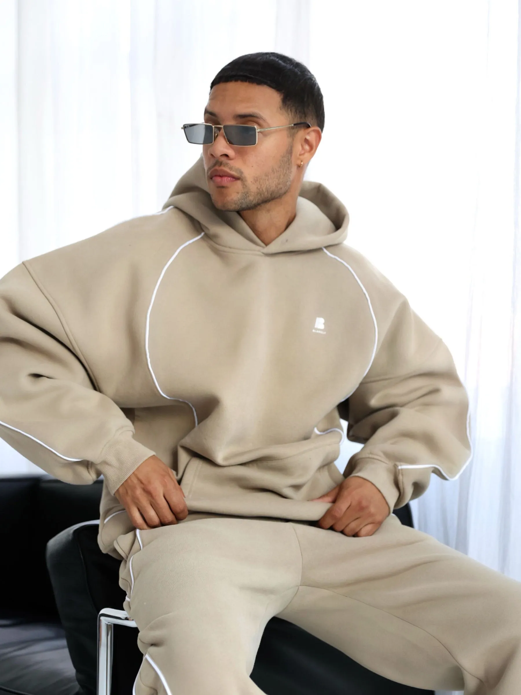 Seam Relaxed Hoodie - Washed Khaki