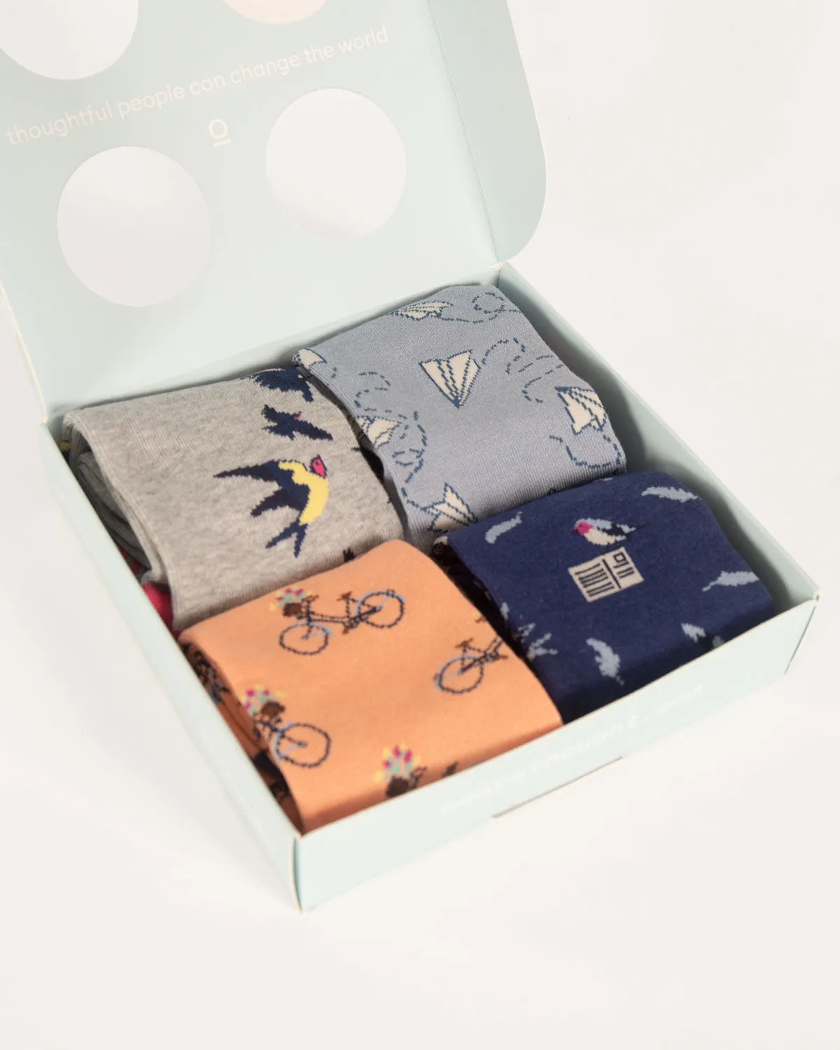Sent With Love Bamboo Gift Box of 4 Socks - Multi