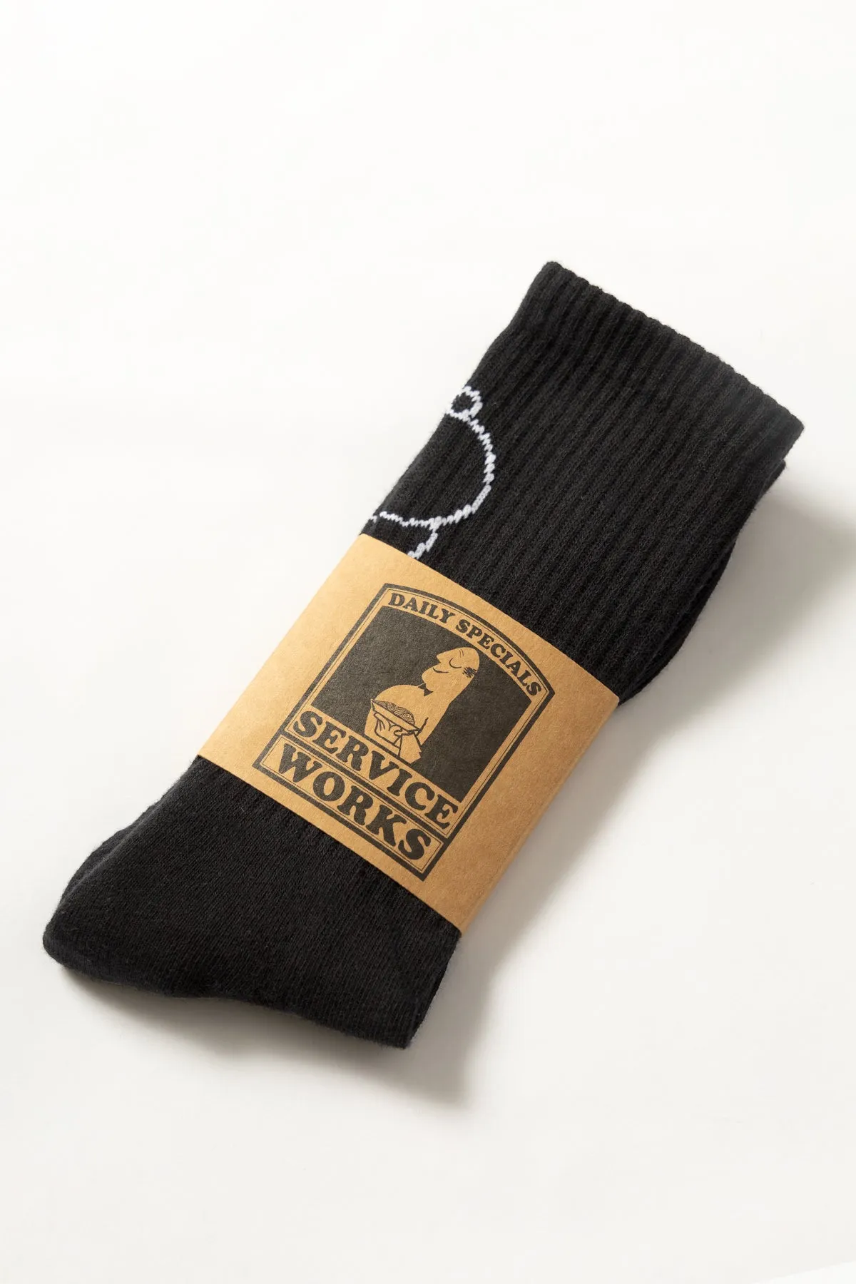 Service Works - Salt   Pepper Socks - Black