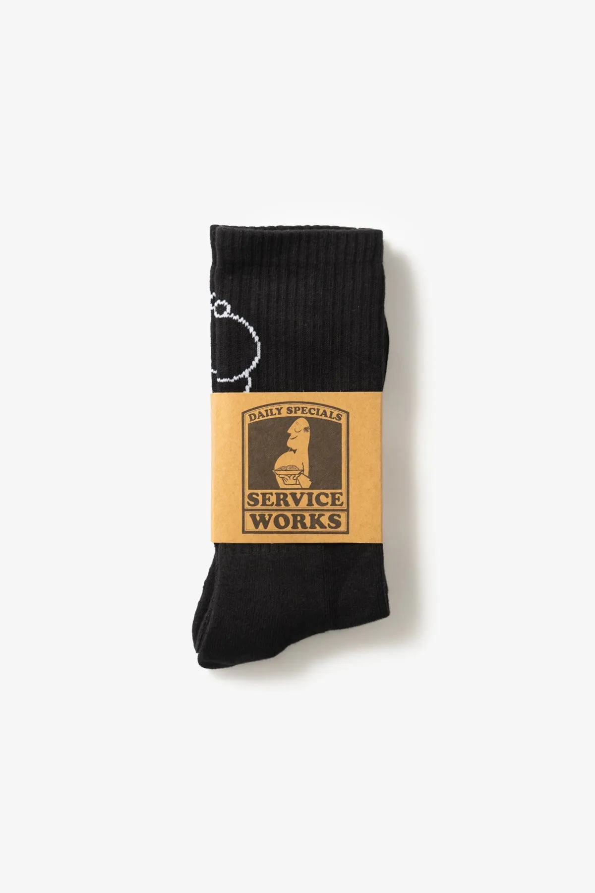 Service Works - Salt   Pepper Socks - Black