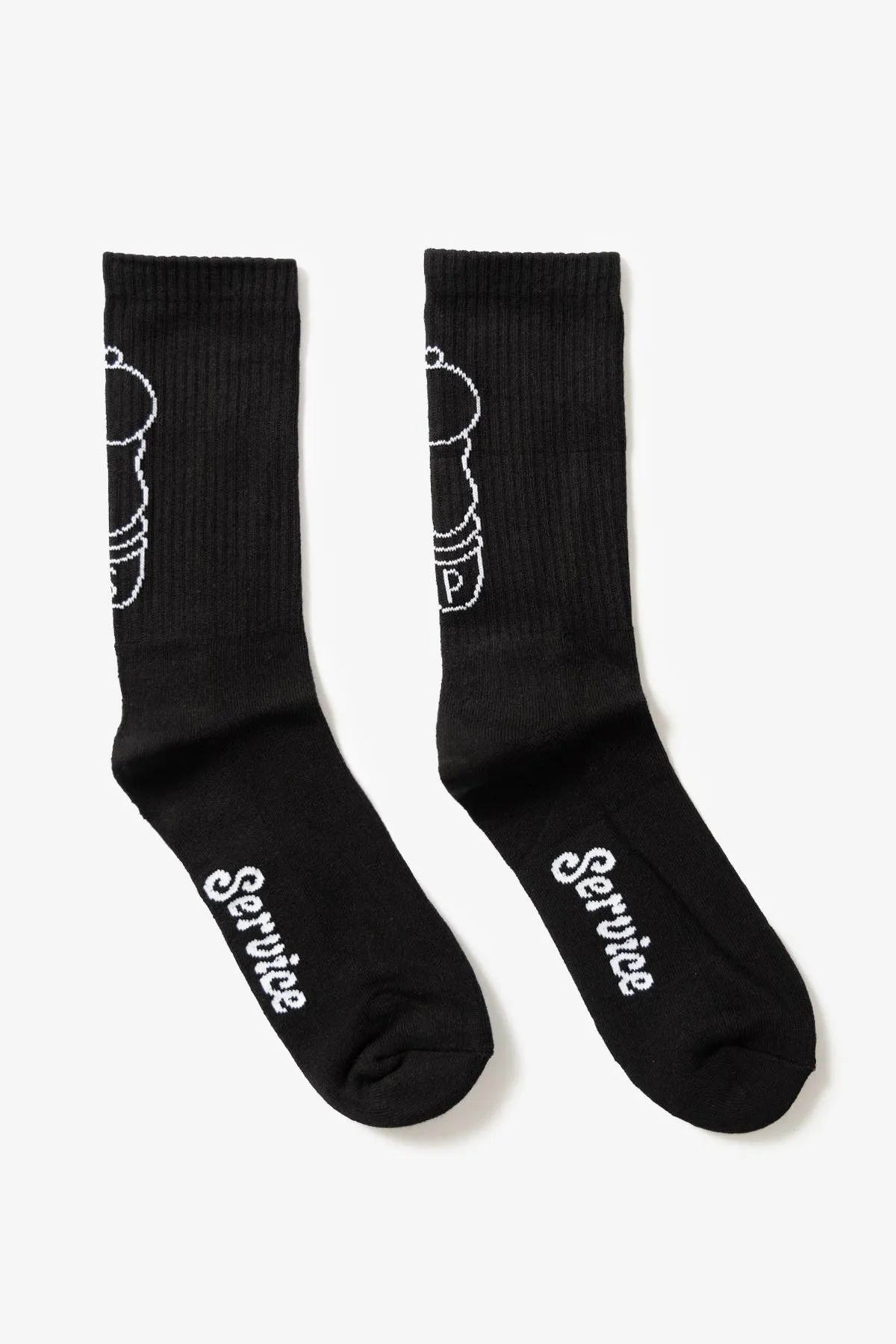Service Works - Salt   Pepper Socks - Black