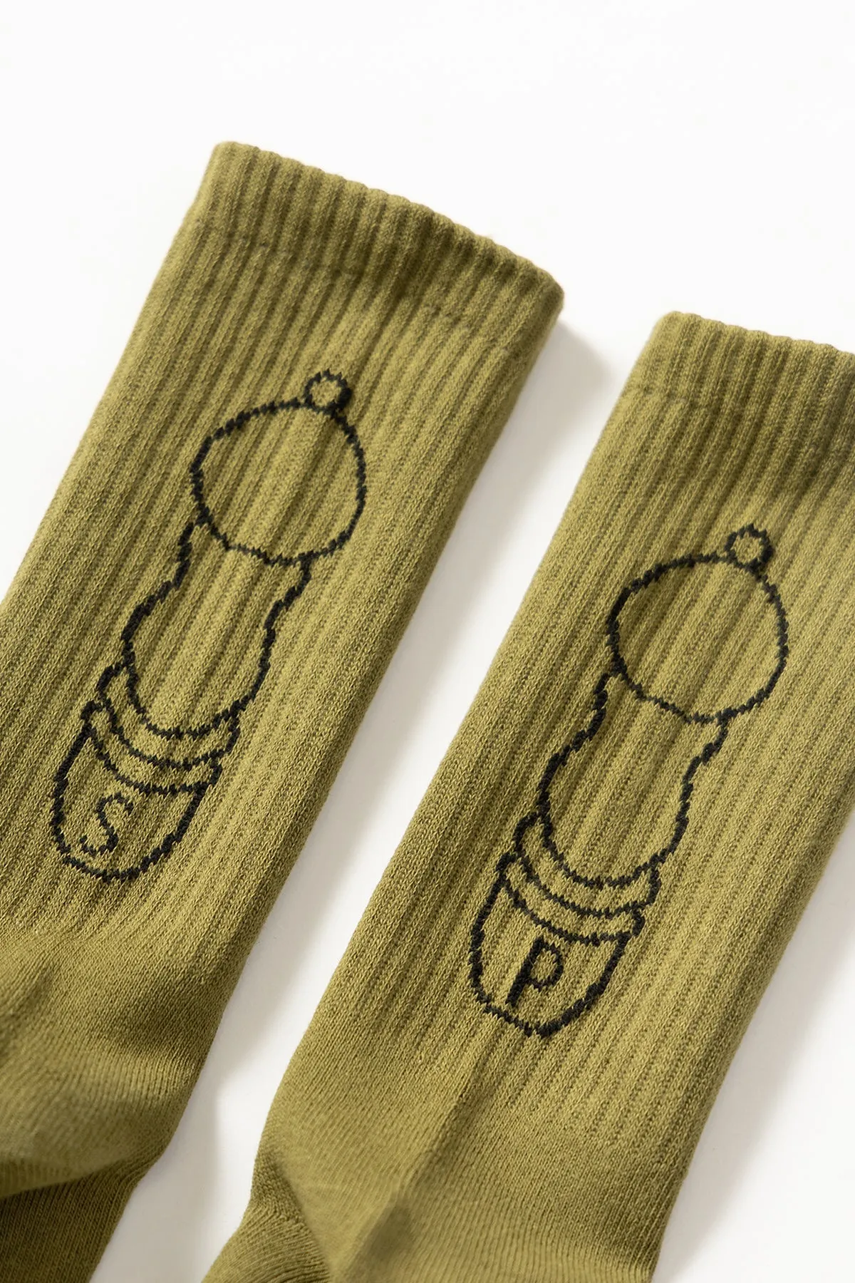 Service Works - Salt   Pepper Socks - Olive