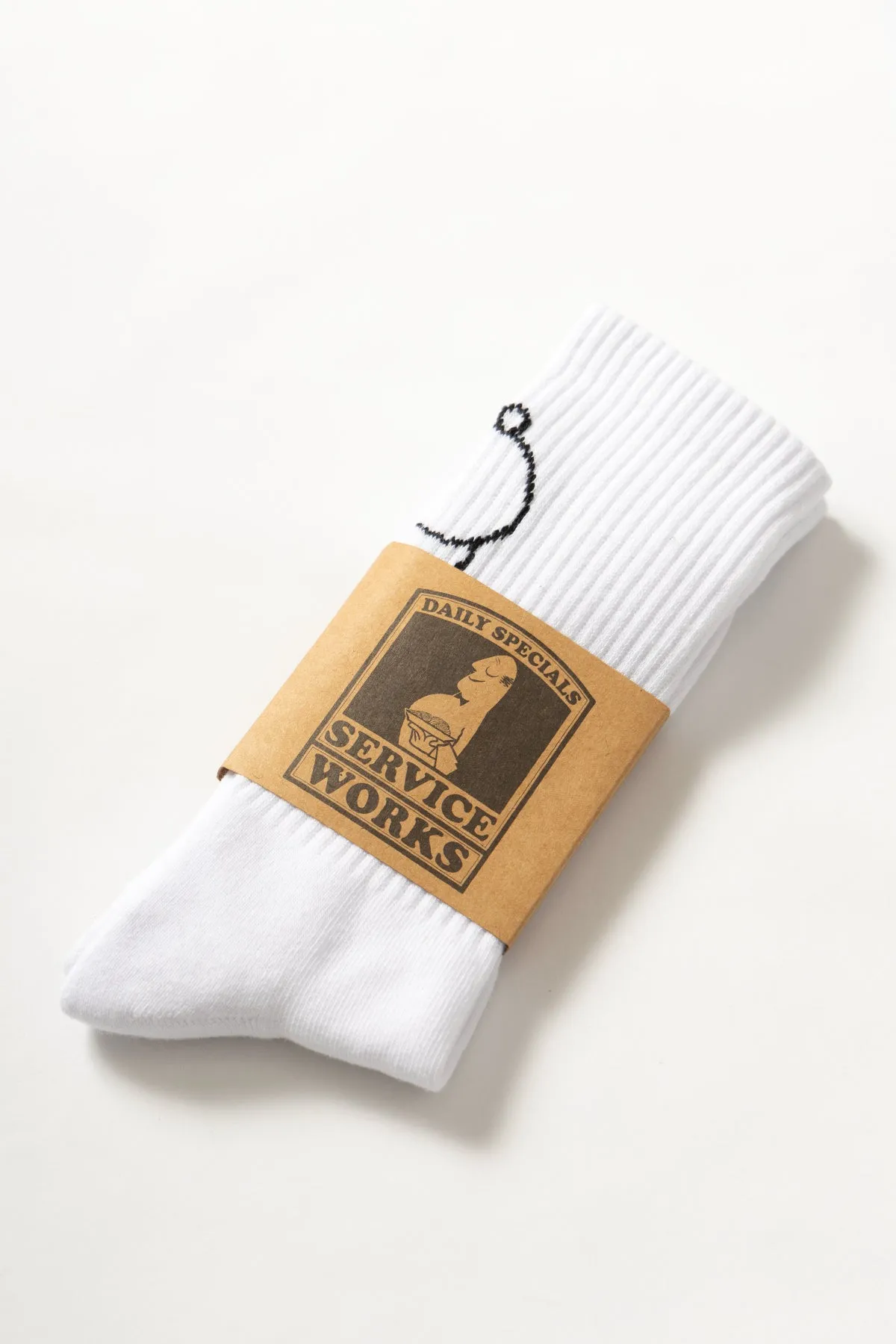 Service Works - Salt   Pepper Socks - White