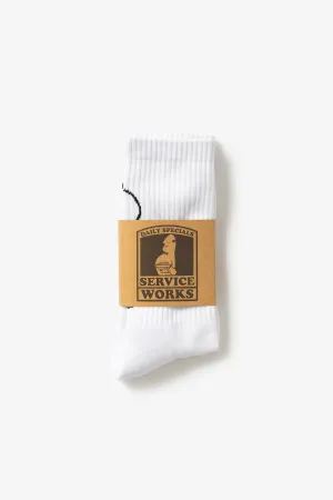 Service Works - Salt   Pepper Socks - White