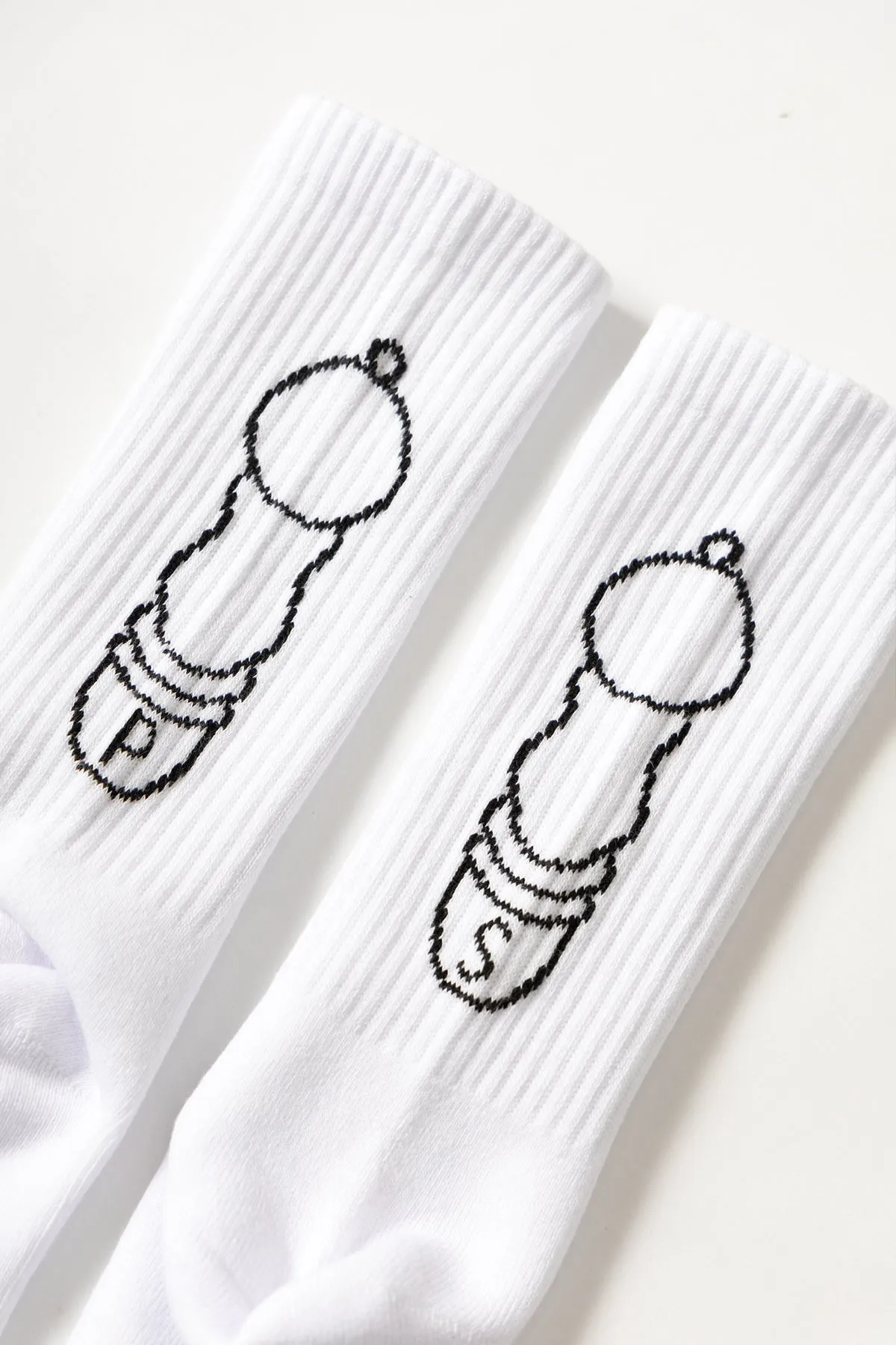 Service Works - Salt   Pepper Socks - White