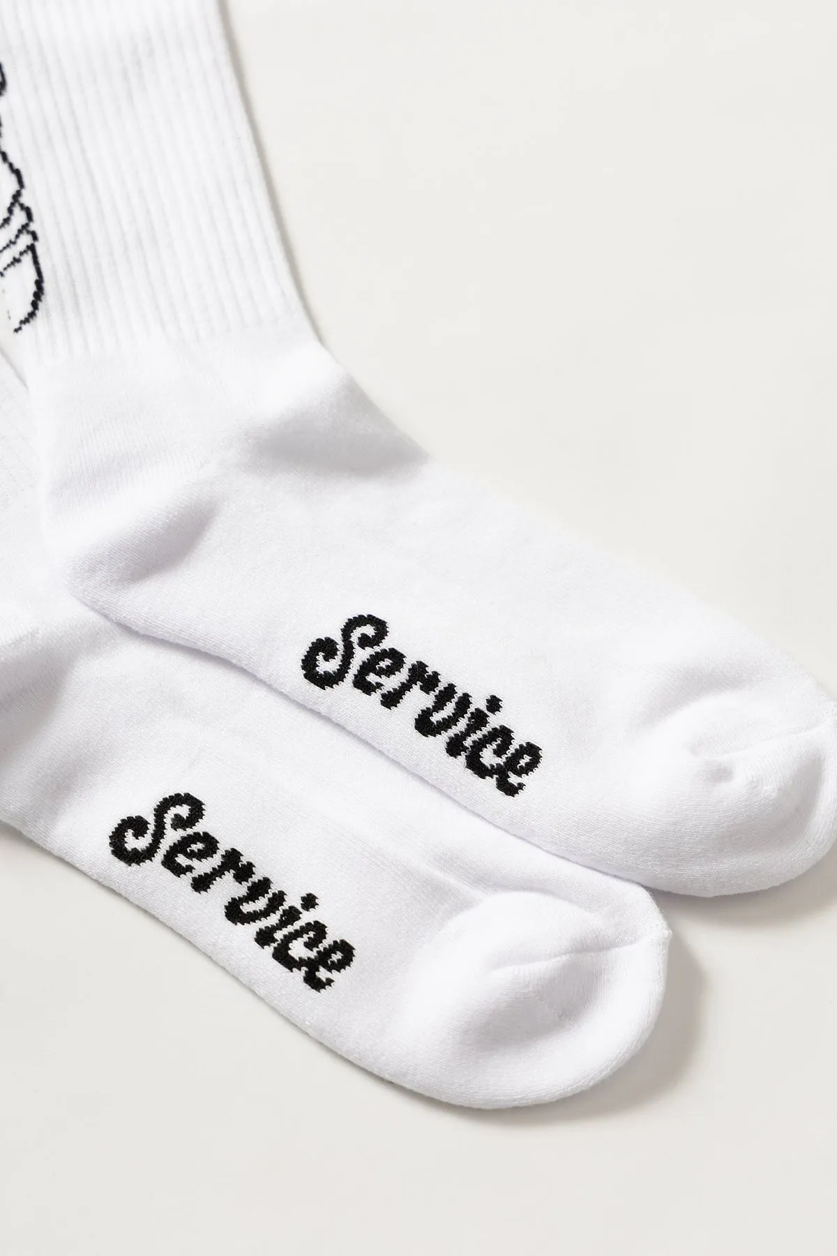 Service Works - Salt   Pepper Socks - White