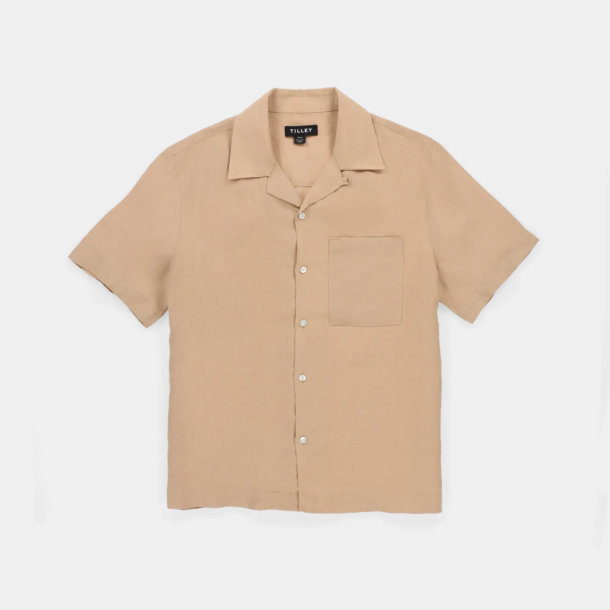 Short Sleeve Linen Camp Shirt