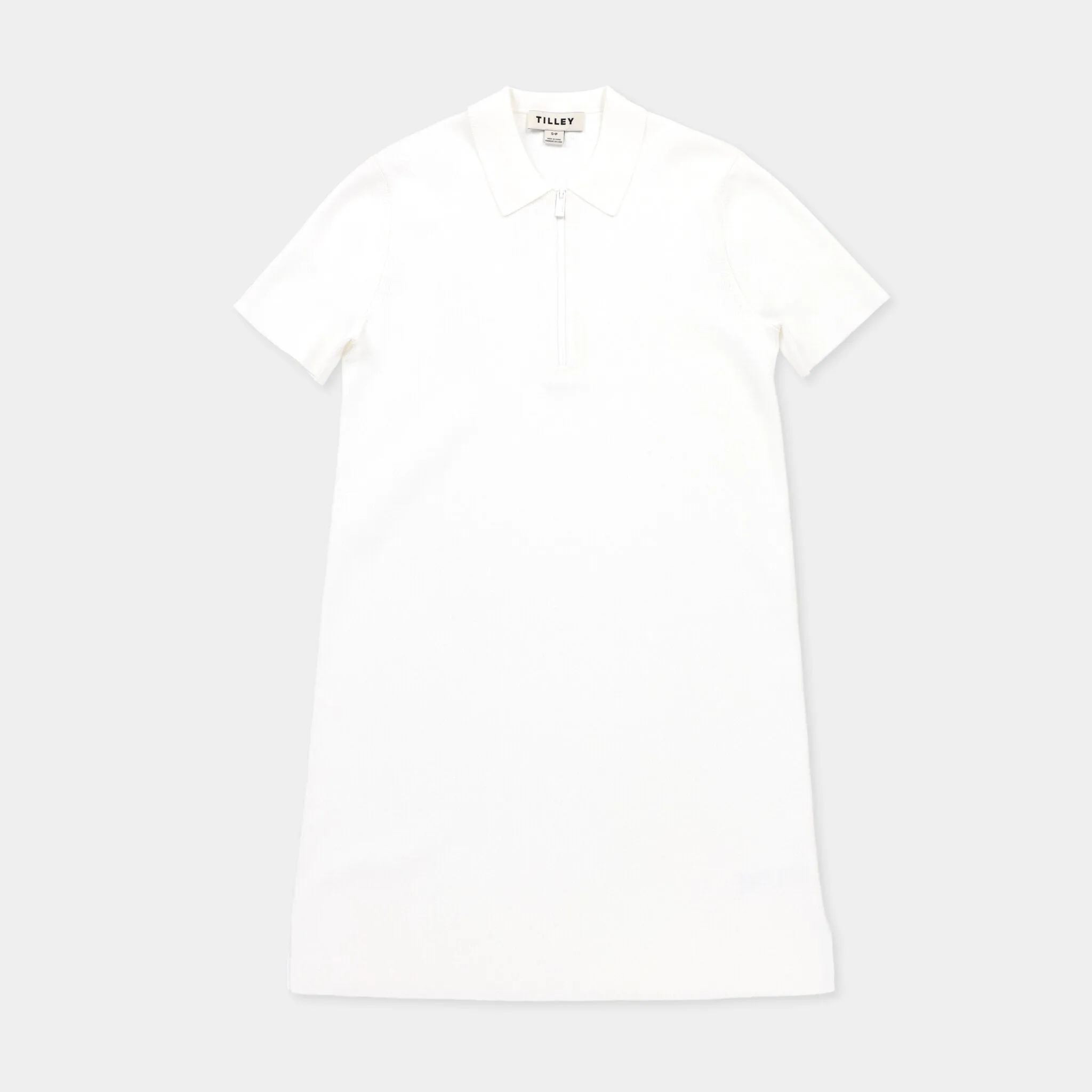 Short Sleeve Zip Polo Dress