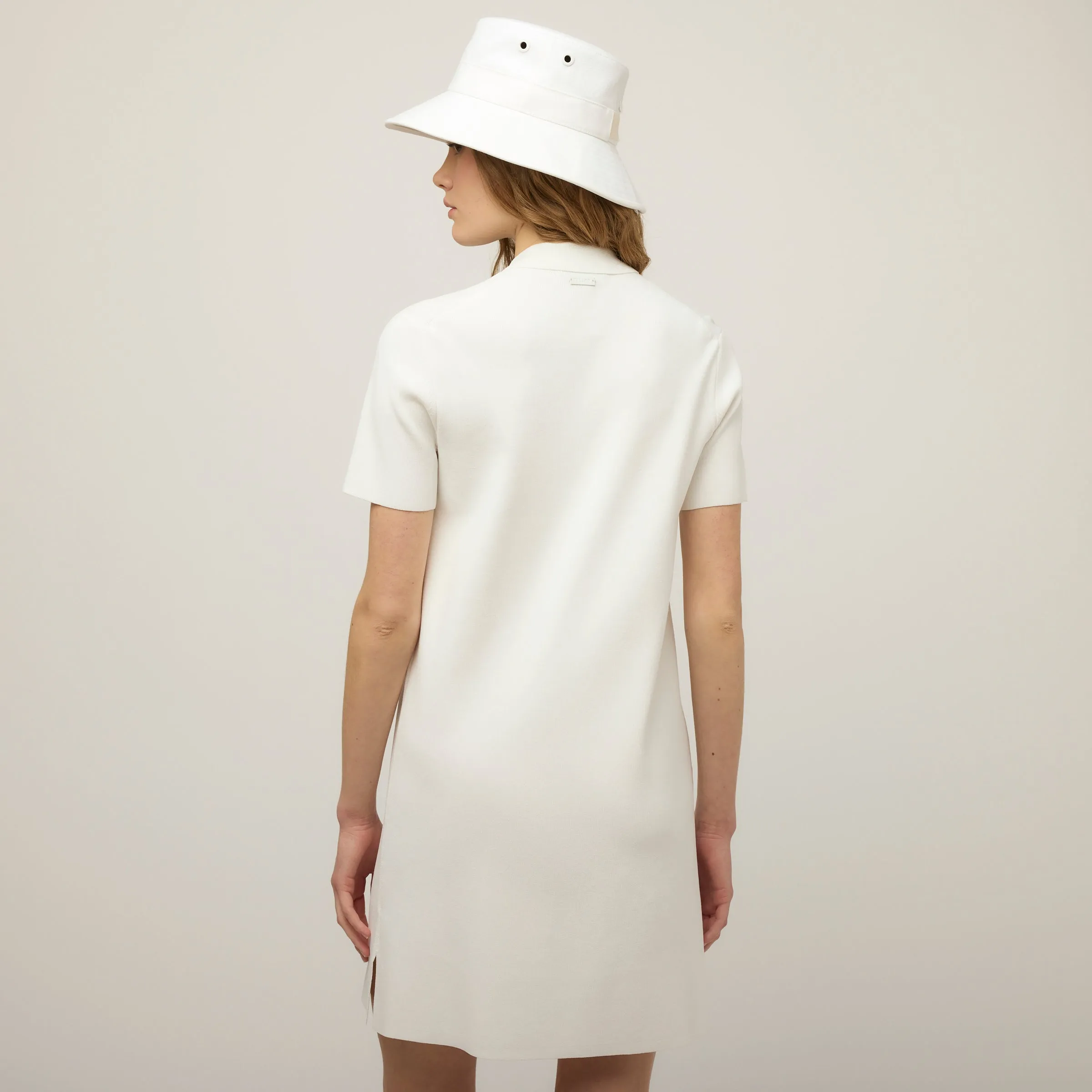 Short Sleeve Zip Polo Dress