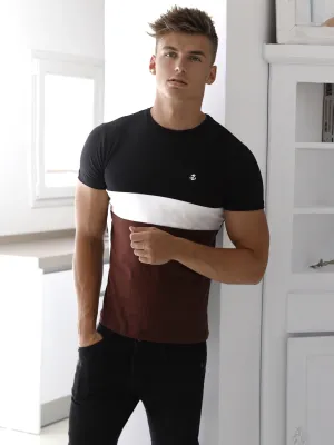 Sioux T-Shirt - Navy, White & Burgundy