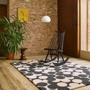 Slate Puzzle Flower Rug