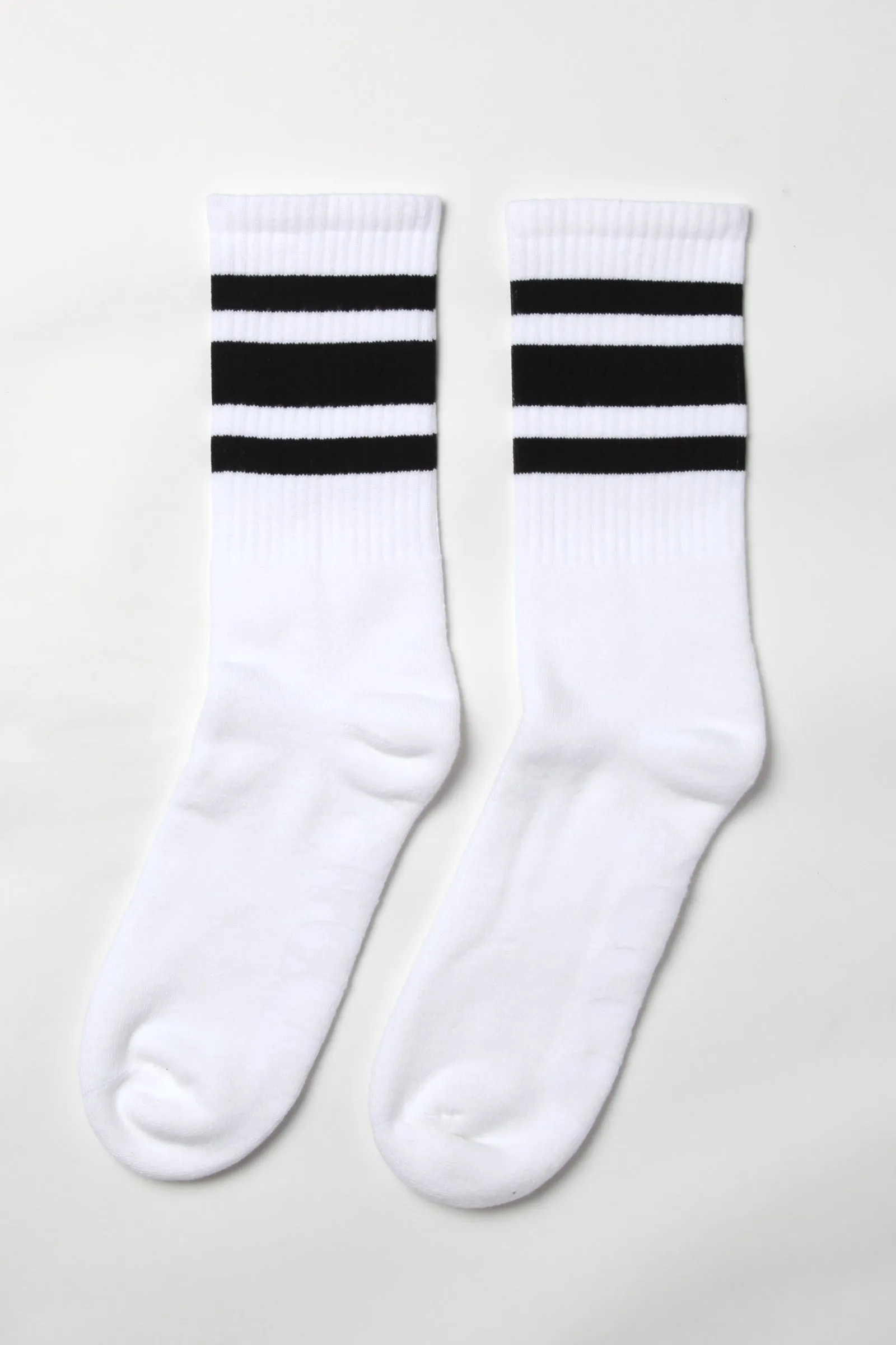 Socco - Striped Crew Socks - Black/White