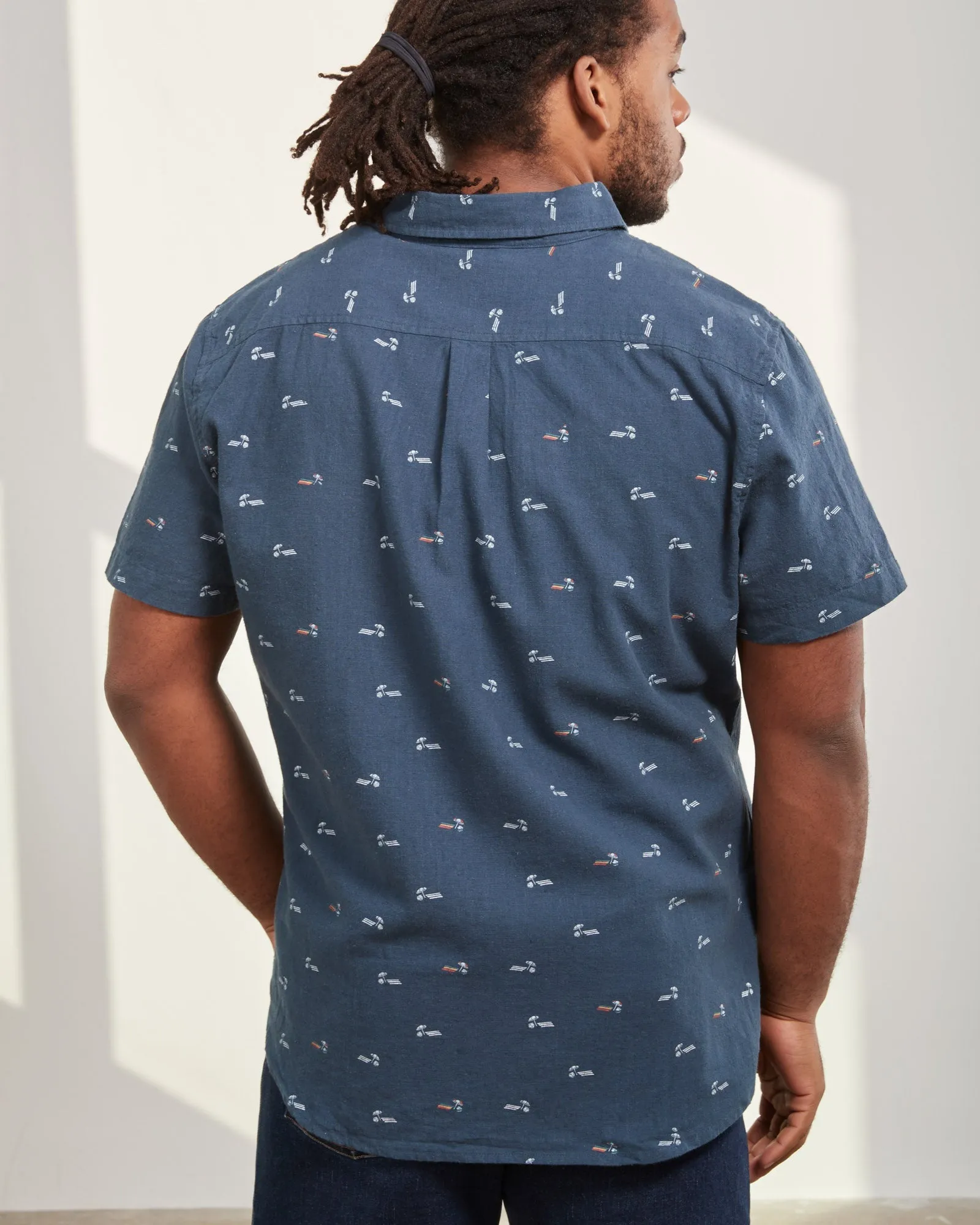 SoftHemp™ Chambray Short-Sleeve Button Down