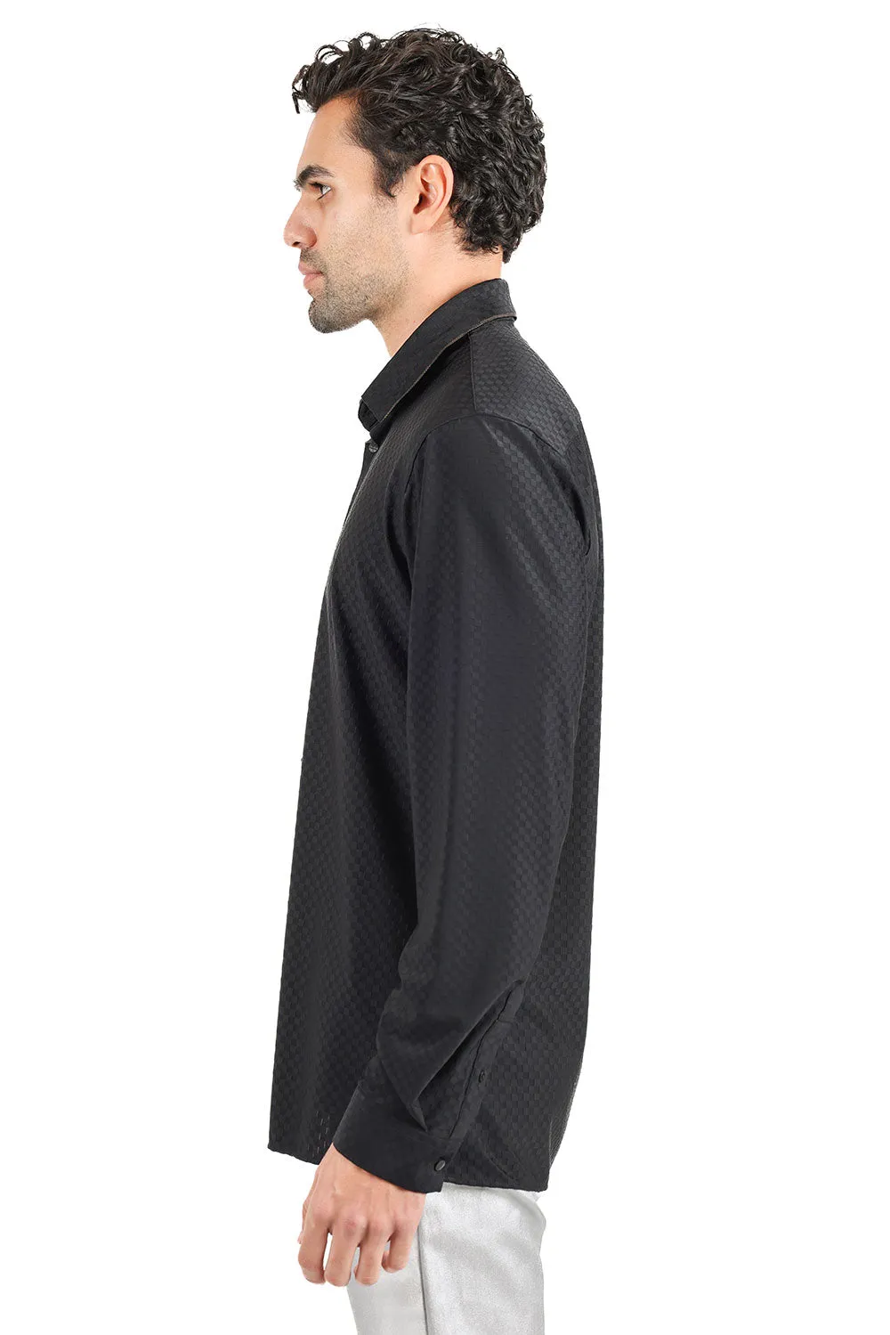 Solid Diamond Long Sleeve Shirt