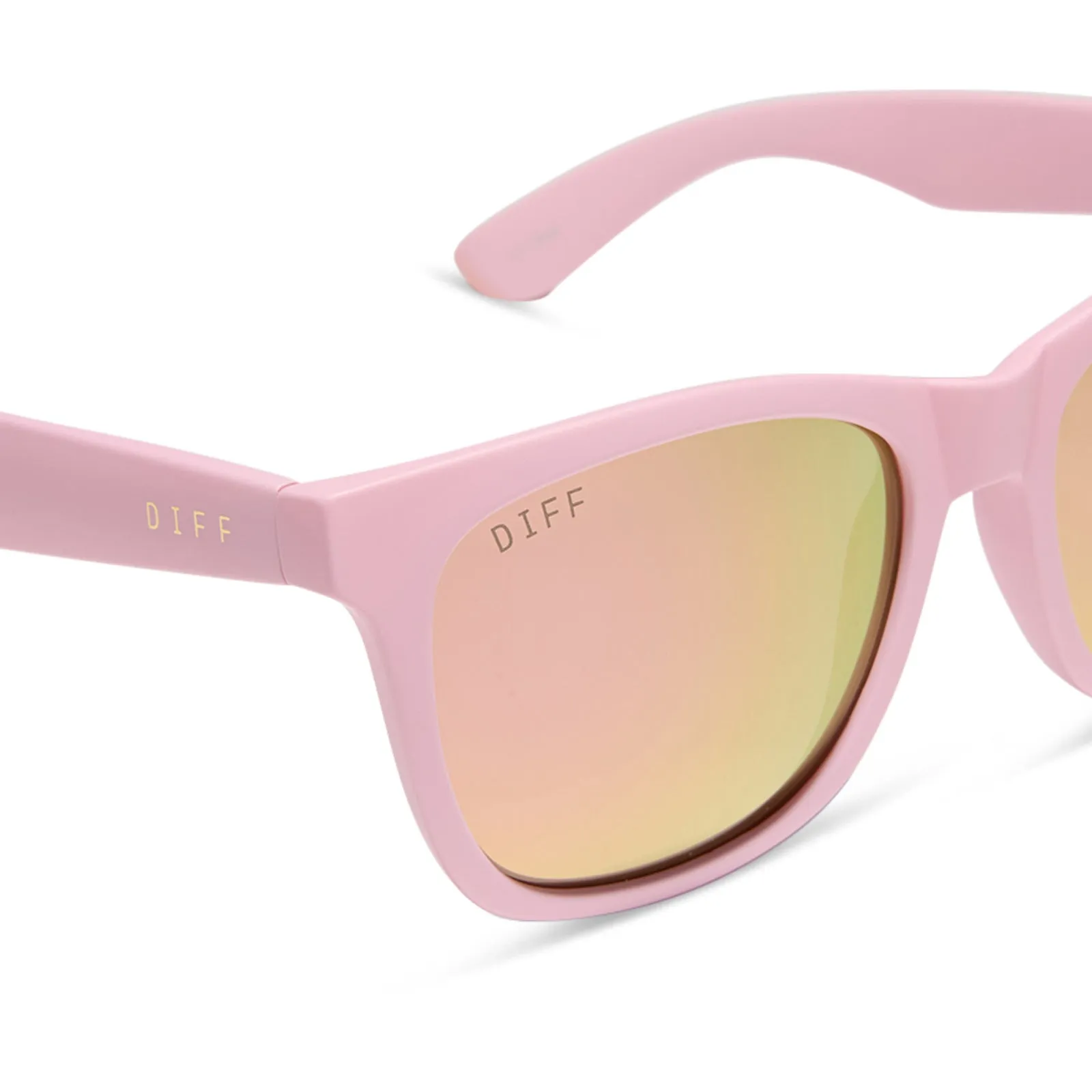 STORM - MATTE BABY PINK   SHERBERT RAINBOW MIRROR   POLARIZED SUNGLASSES