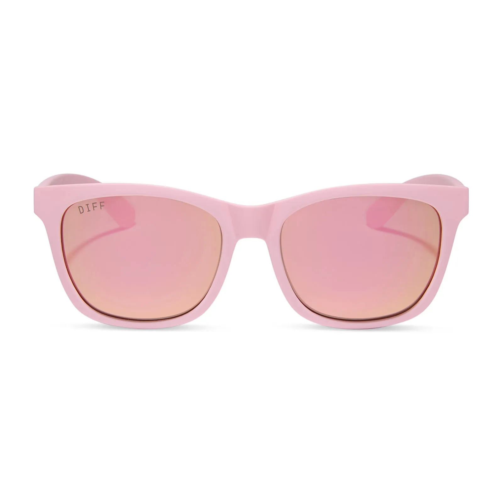 STORM - MATTE BABY PINK   SHERBERT RAINBOW MIRROR   POLARIZED SUNGLASSES
