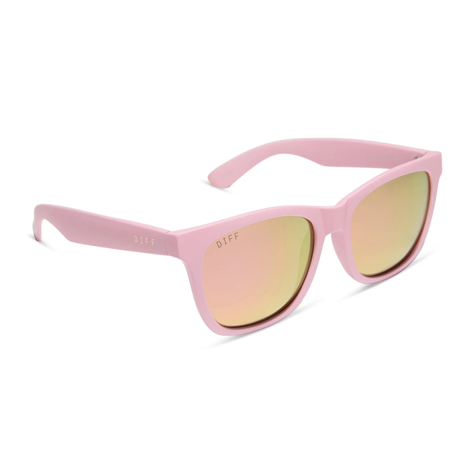 STORM - MATTE BABY PINK   SHERBERT RAINBOW MIRROR   POLARIZED SUNGLASSES