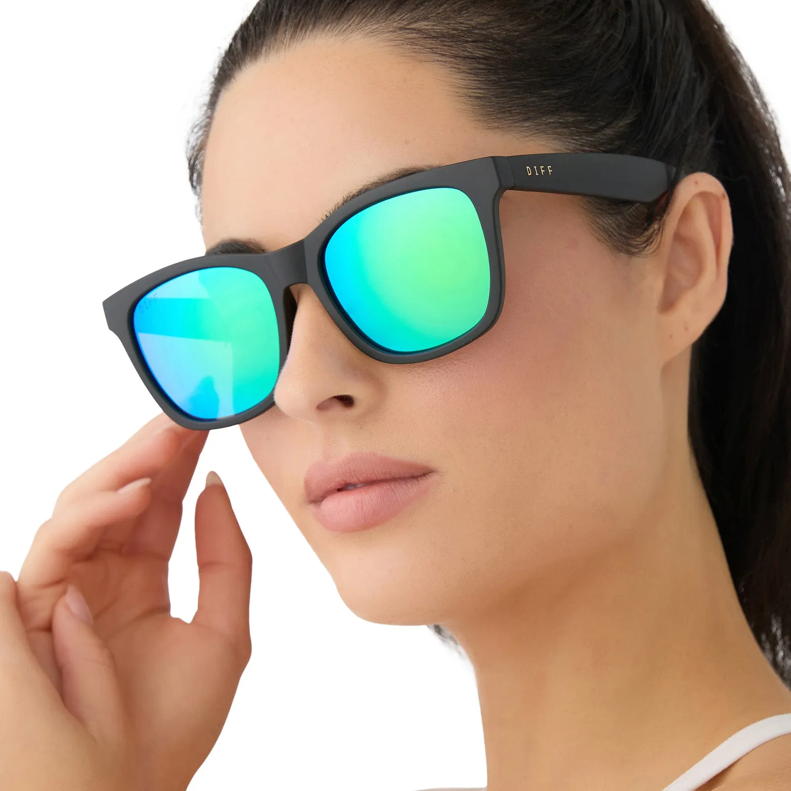 STORM - MATTE BLACK   GREEN MIRROR   POLARIZED SUNGLASSES