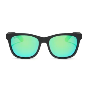 STORM - MATTE BLACK   GREEN MIRROR   POLARIZED SUNGLASSES
