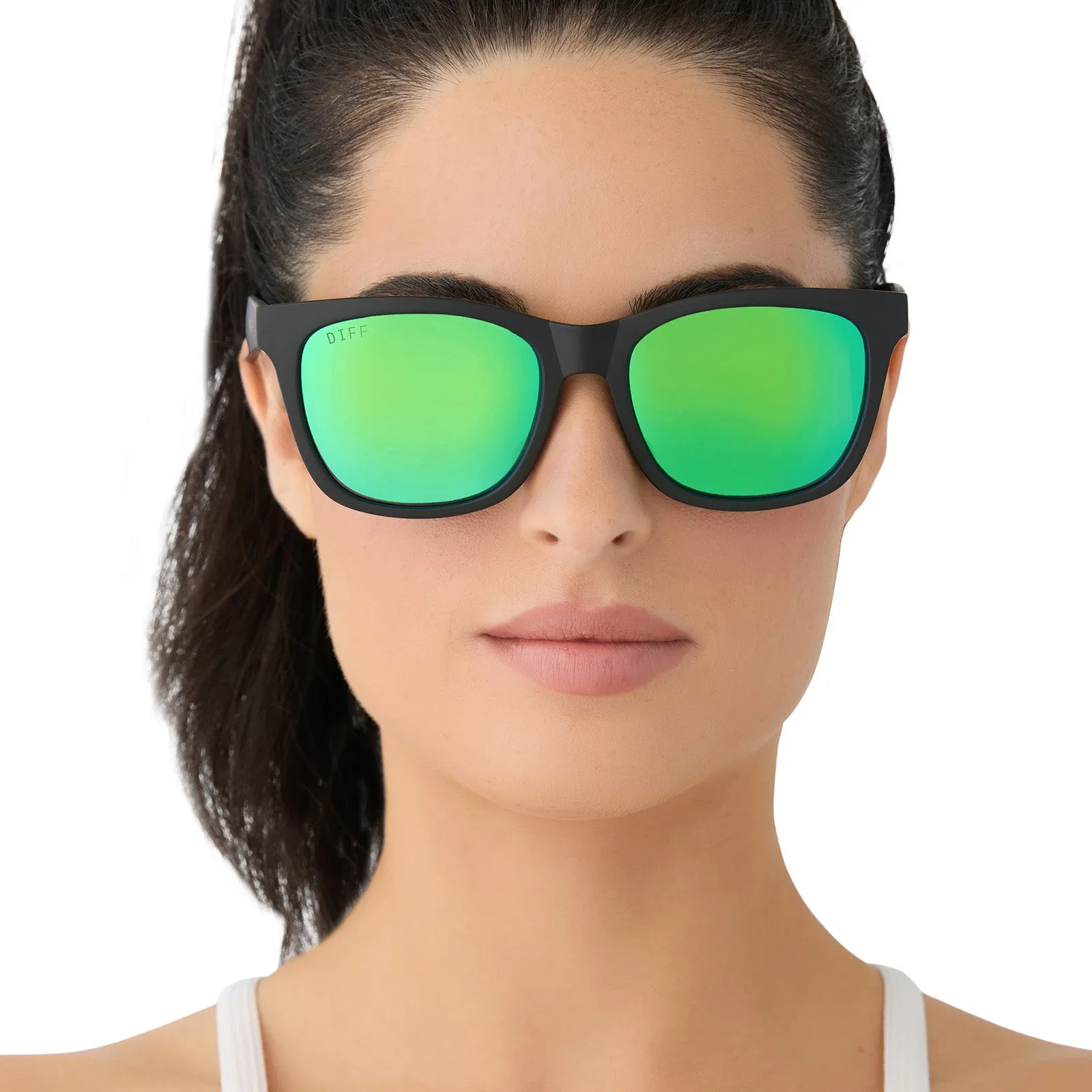 STORM - MATTE BLACK   GREEN MIRROR   POLARIZED SUNGLASSES
