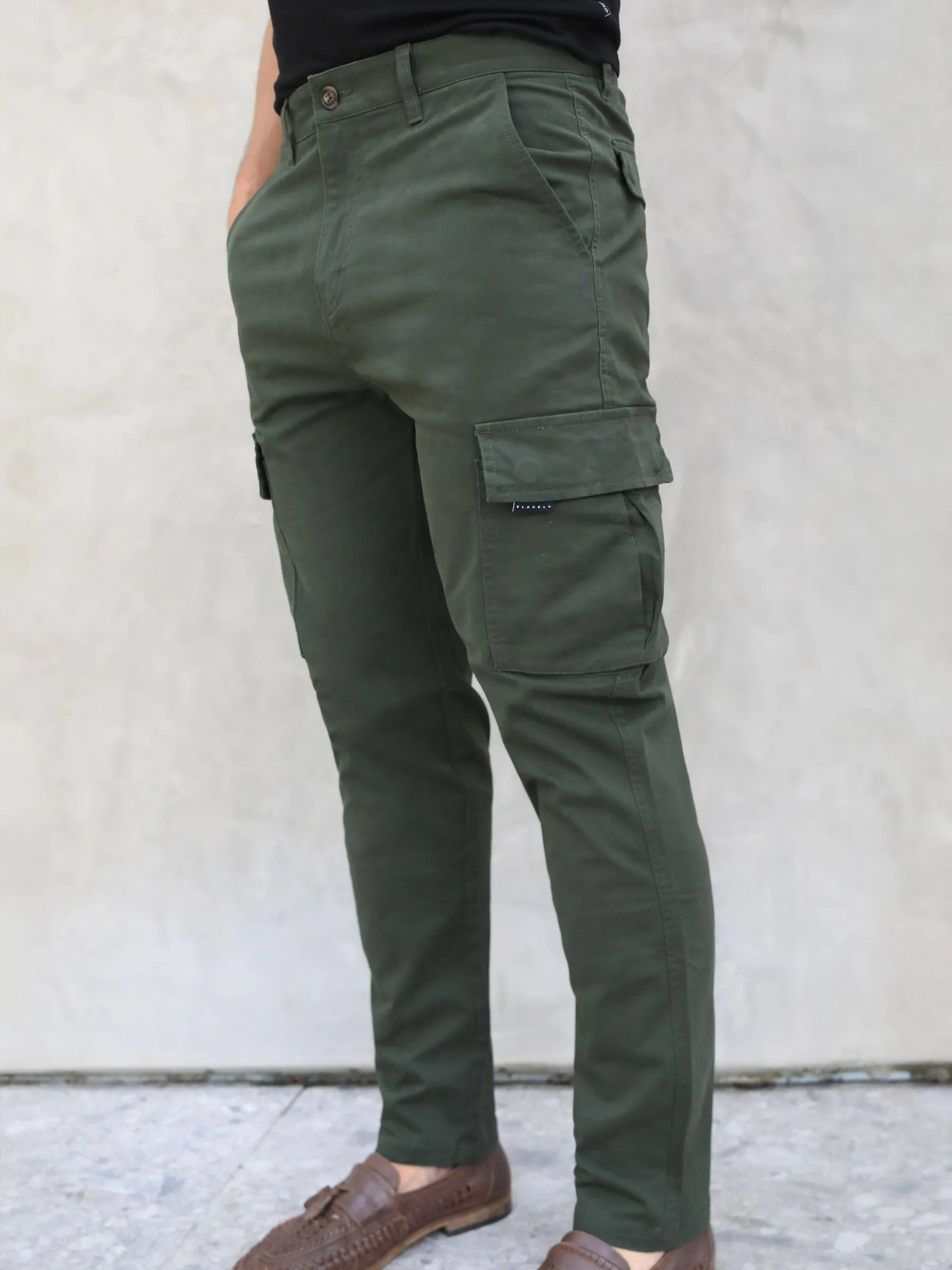 Straight Leg Cargo - Khaki Green
