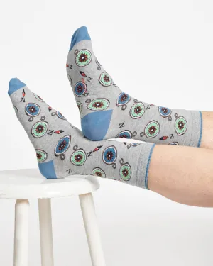 The Explorer Bamboo Gift Box of 4 Socks - Blue/Navy/Burgundy/Grey