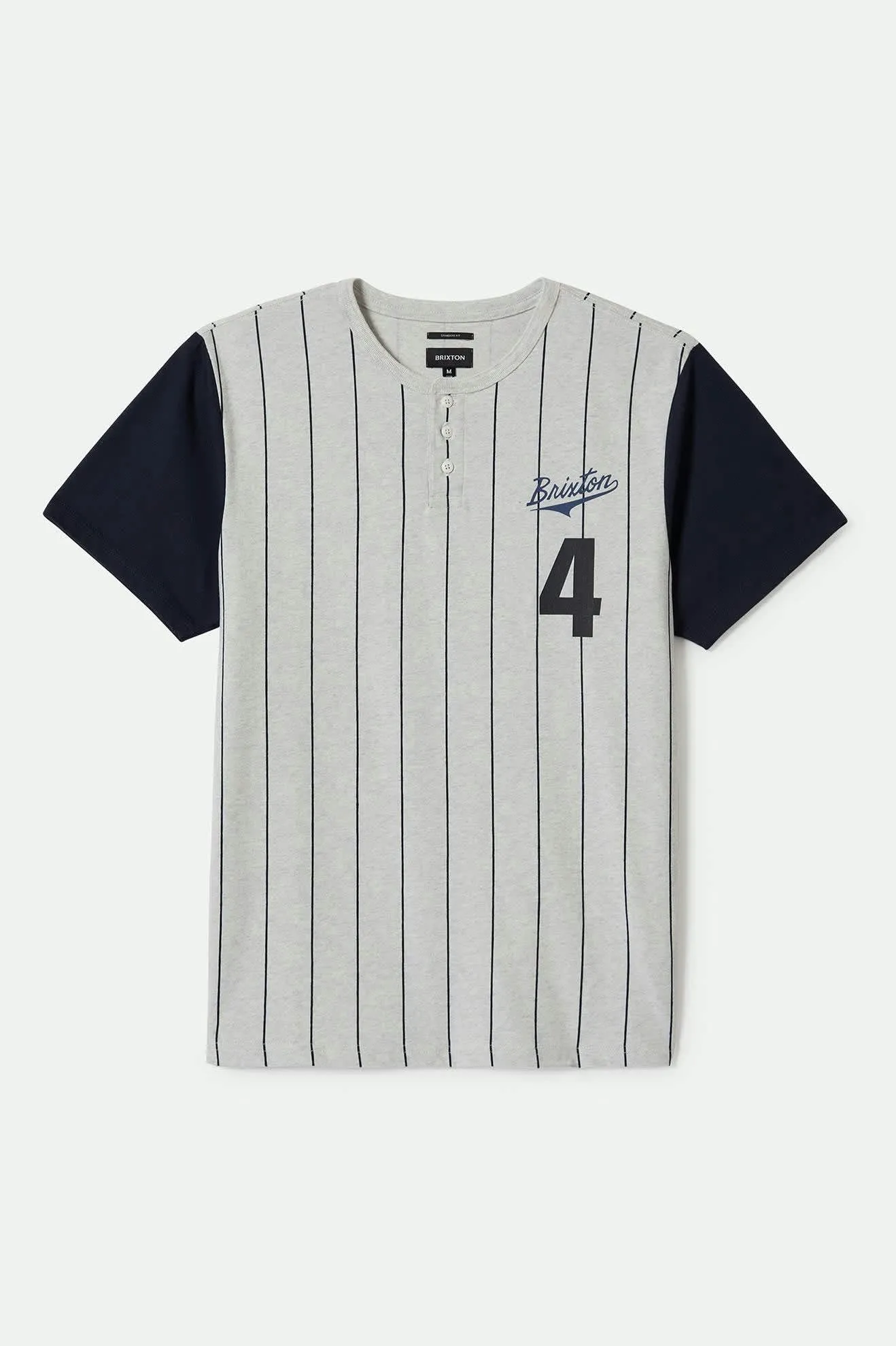 The League Baseball T-Shirt - Heather Grey Ash/Washed Navy