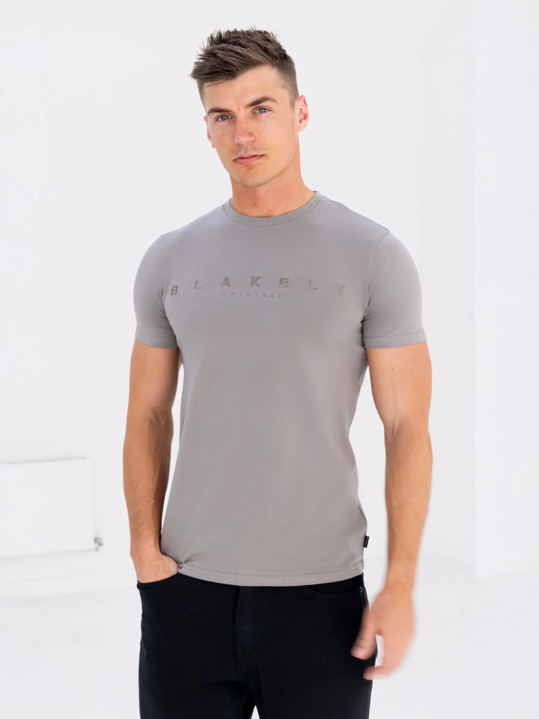 Tonal Huxon T-Shirt - Neutral Grey