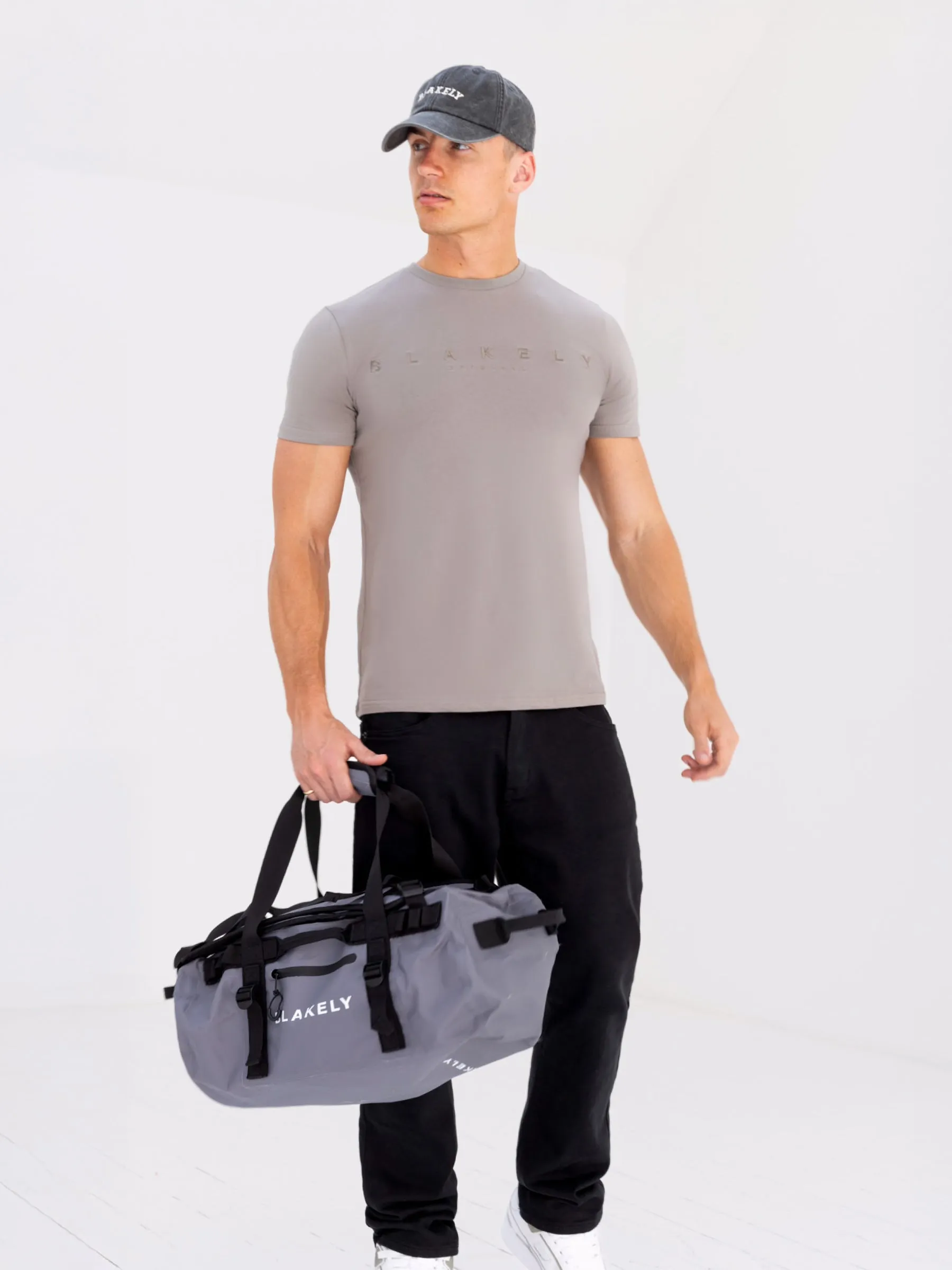 Tonal Huxon T-Shirt - Neutral Grey