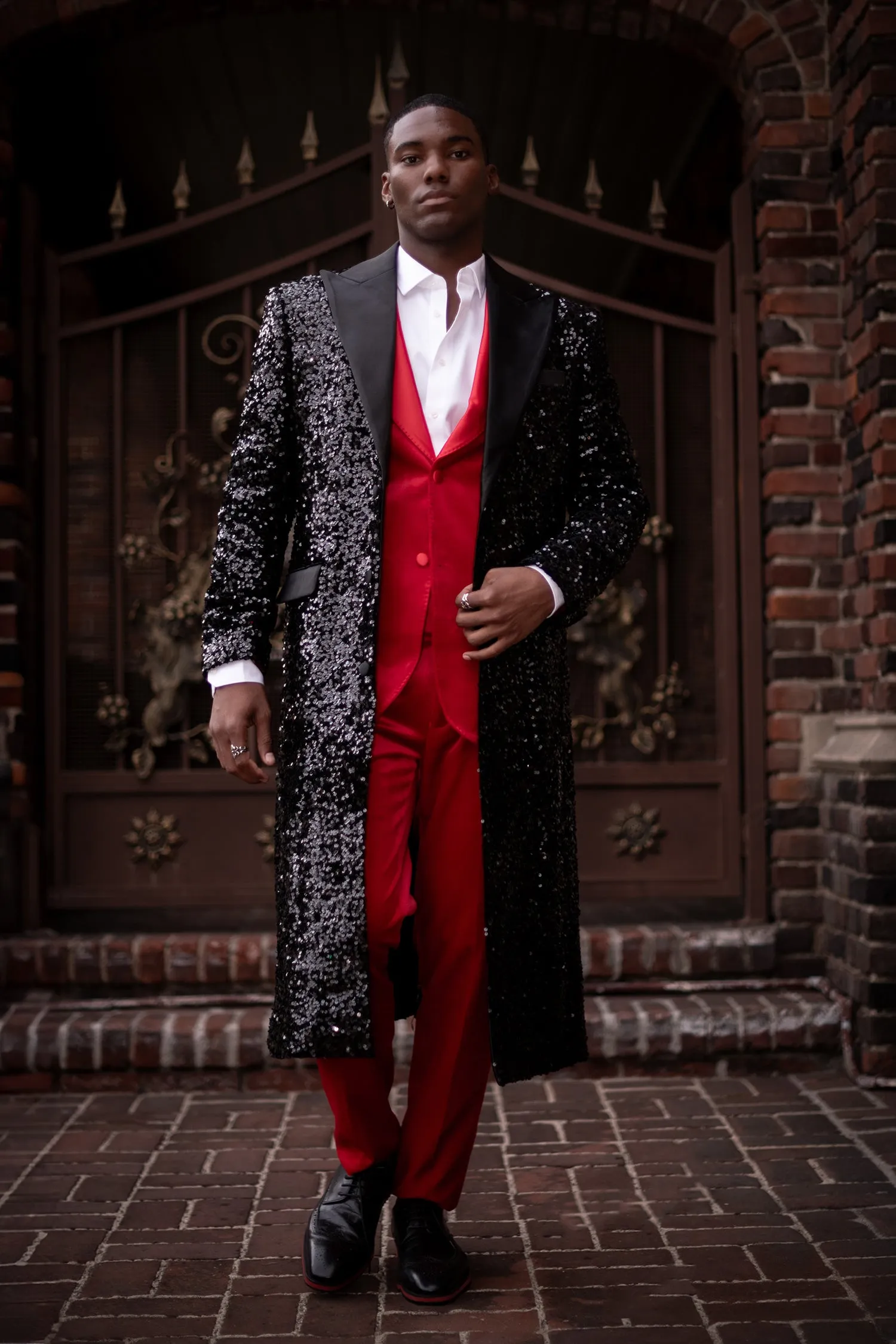 Tovira Sequin Long Coat