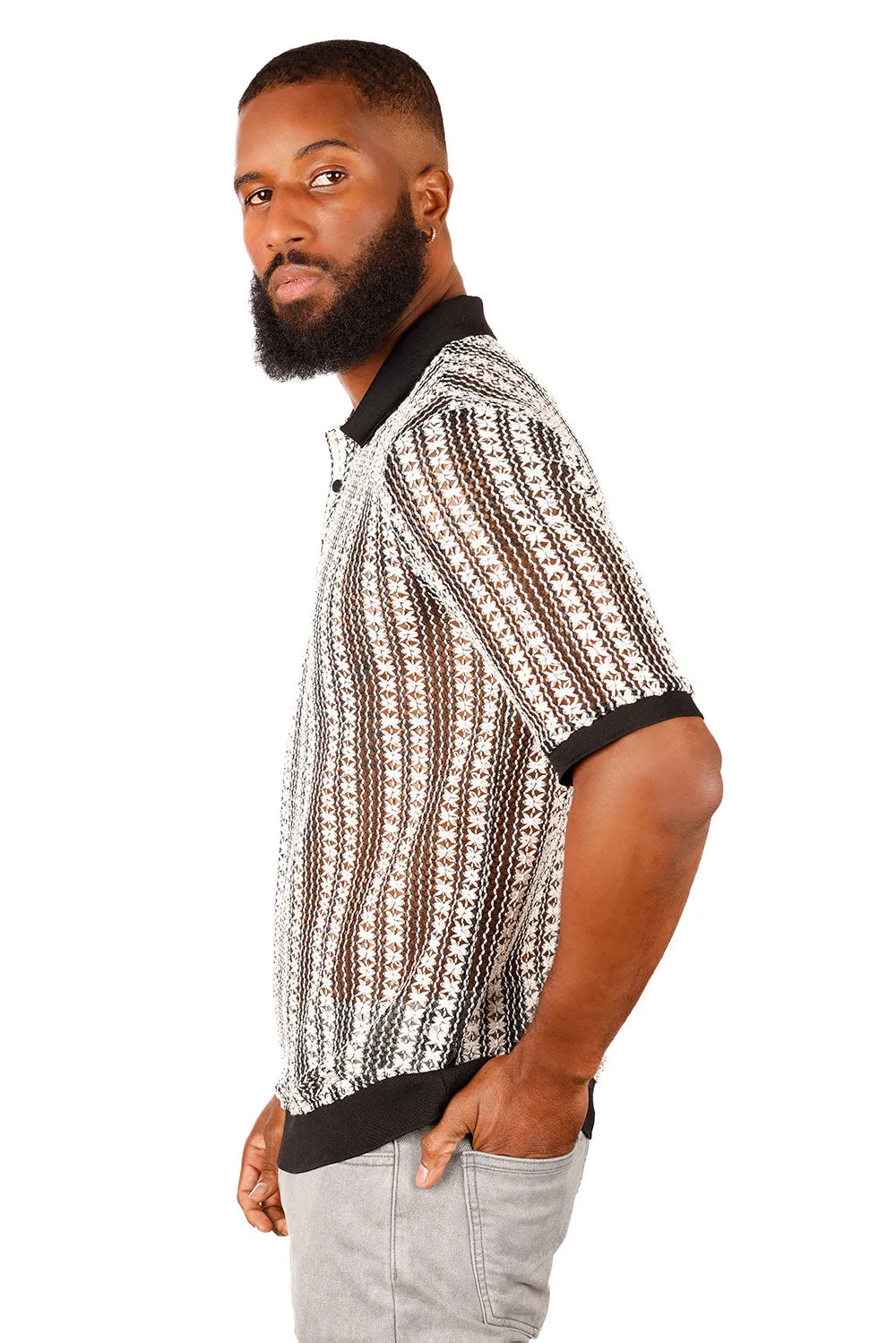 Twine Motif Polo Shirt