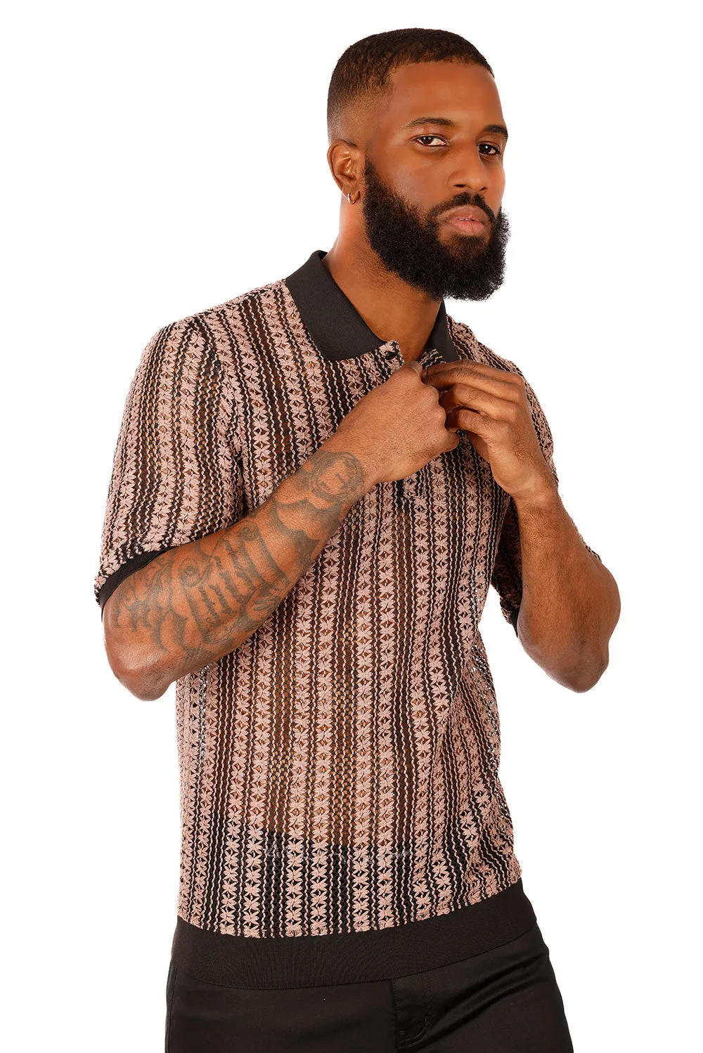 Twine Motif Polo Shirt