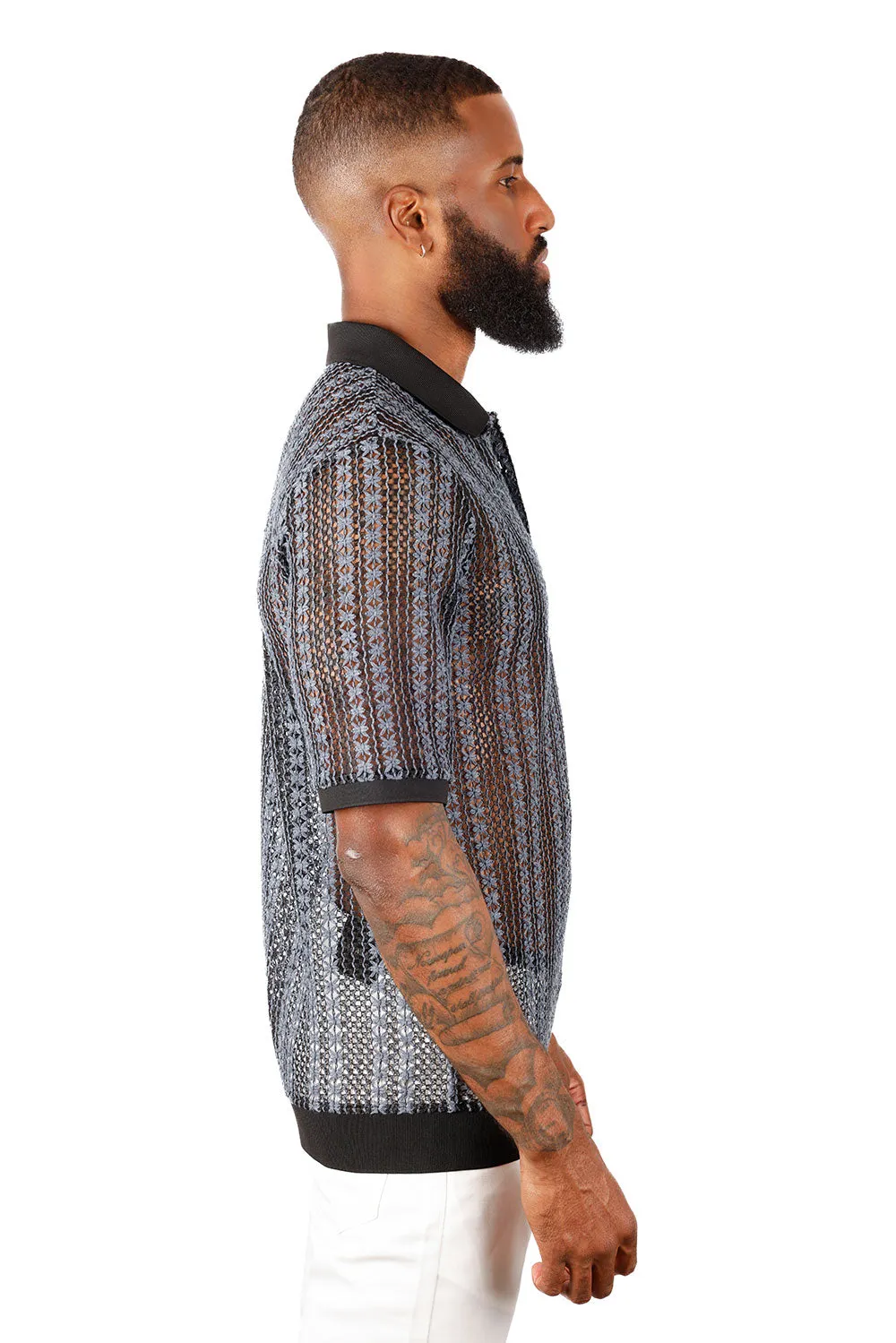Twine Motif Polo Shirt