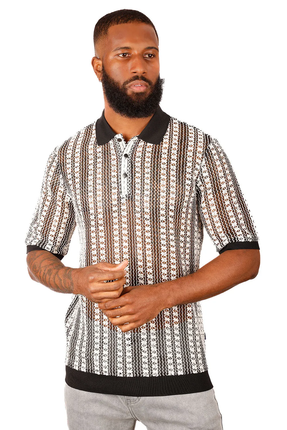 Twine Motif Polo Shirt