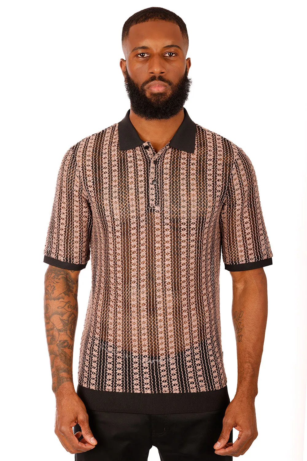 Twine Motif Polo Shirt