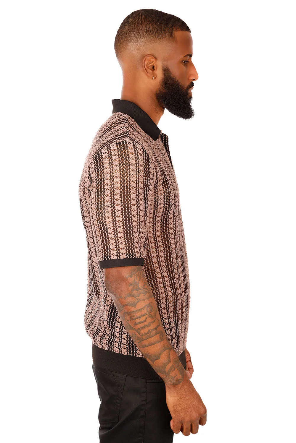 Twine Motif Polo Shirt