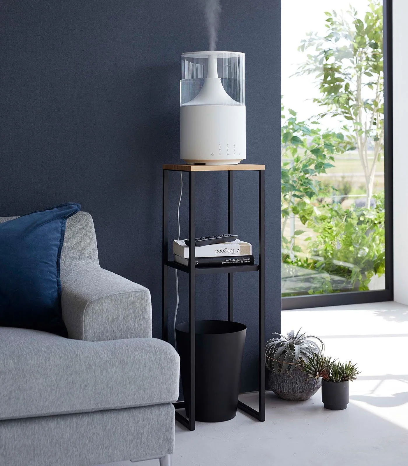Two-Tier Display & Storage Shelf (31.5 H)  - Black