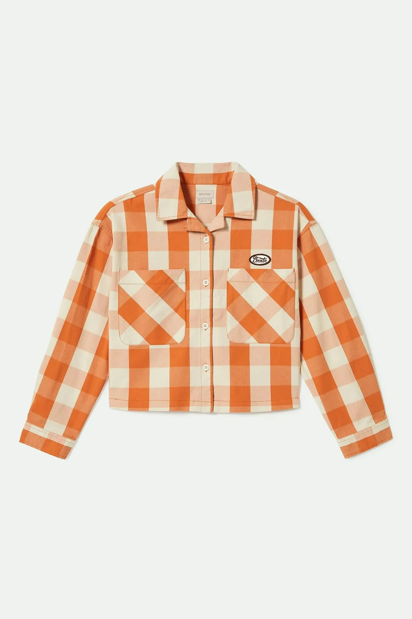 Utopia L/S Overshirt - Tangerine Gingham
