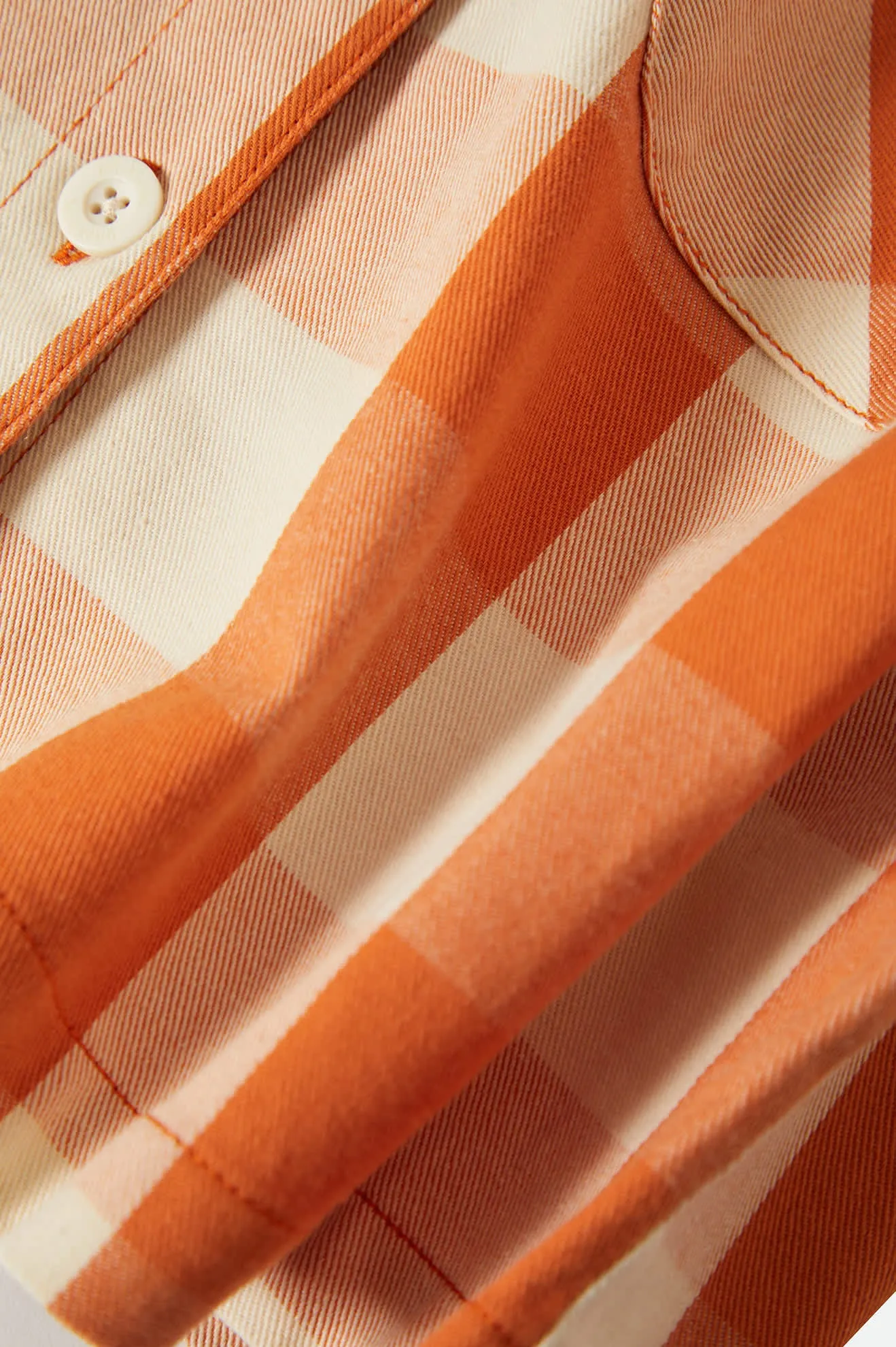 Utopia L/S Overshirt - Tangerine Gingham