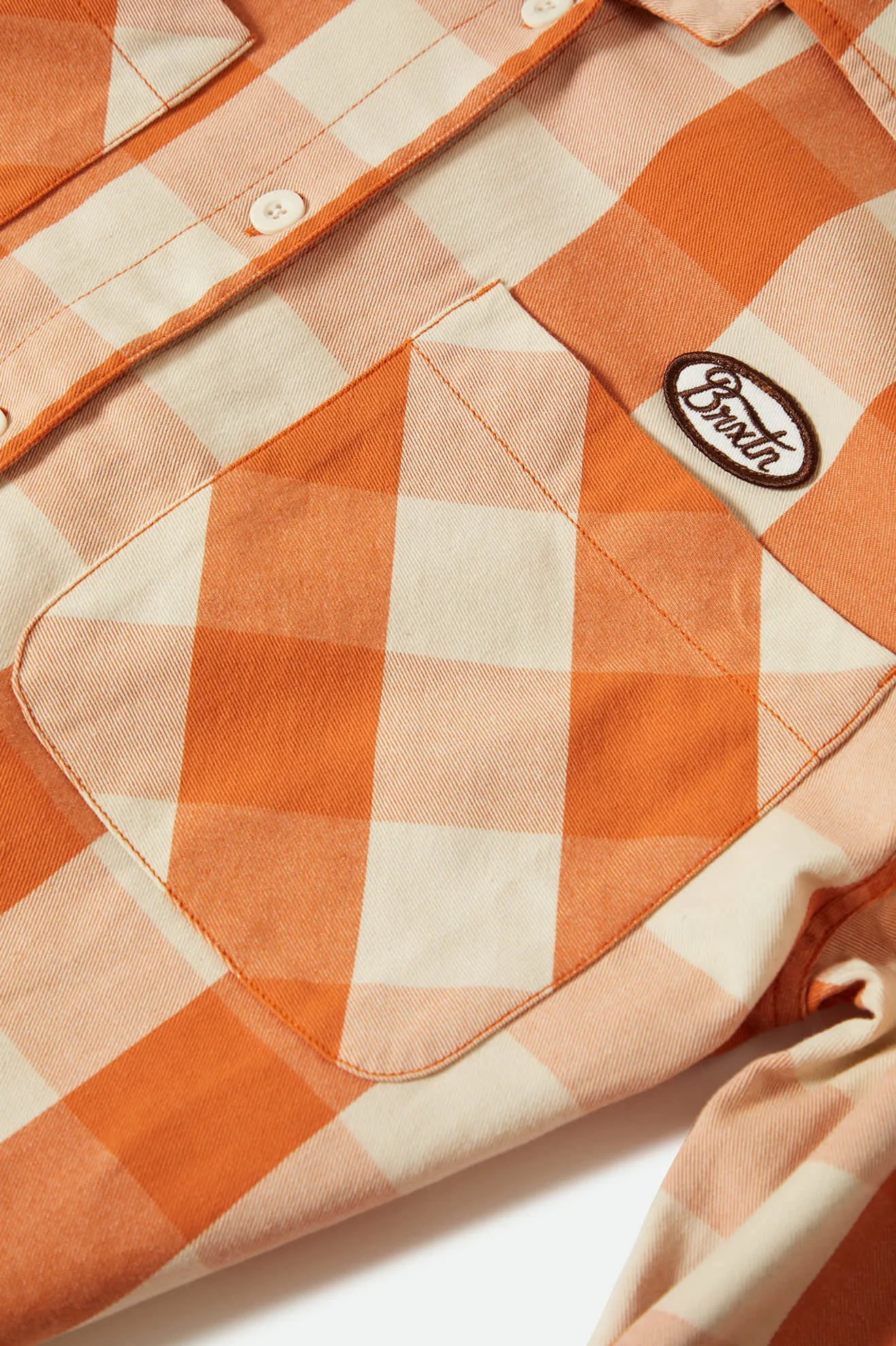 Utopia L/S Overshirt - Tangerine Gingham