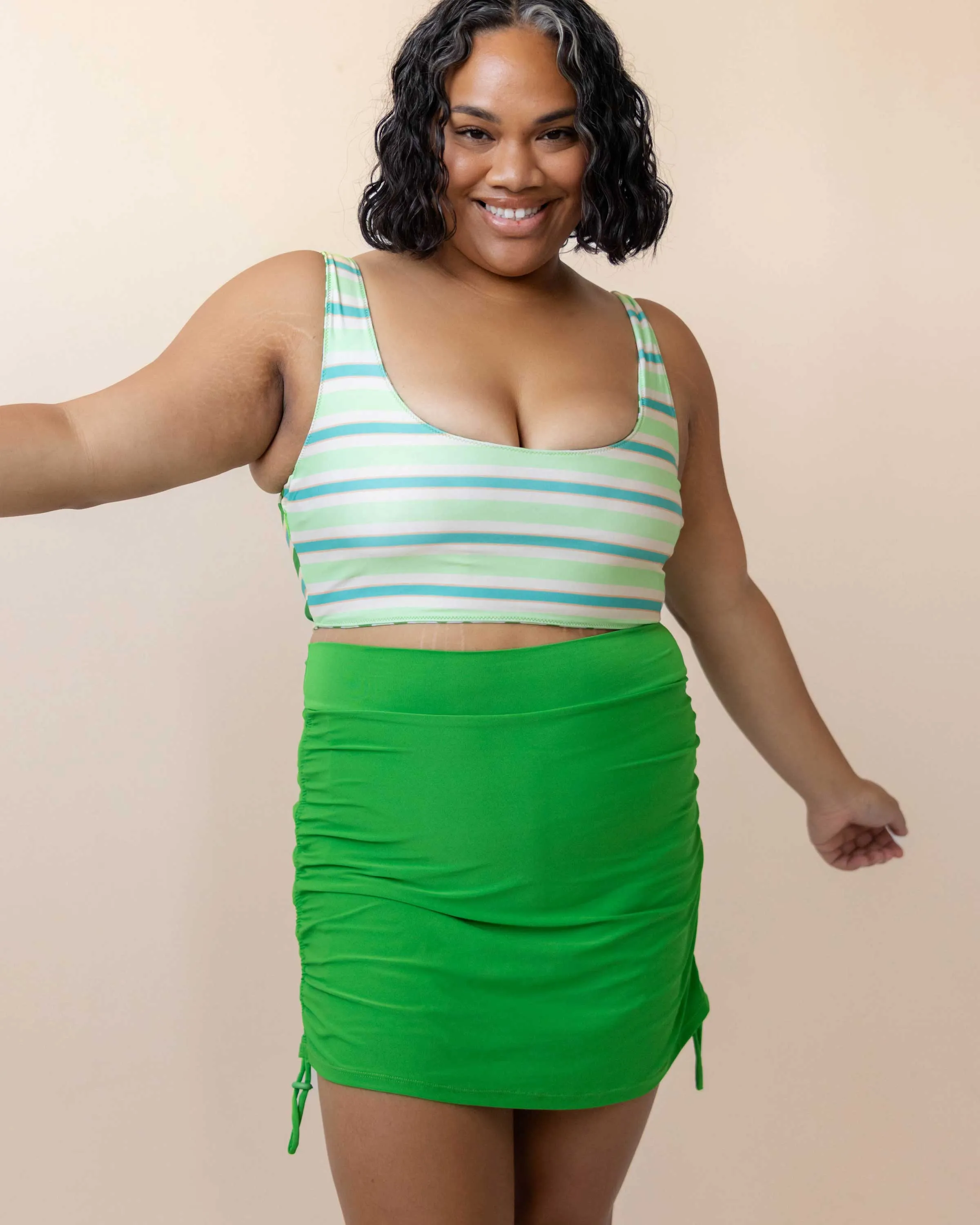 Verde Ruched Swim Skirt
