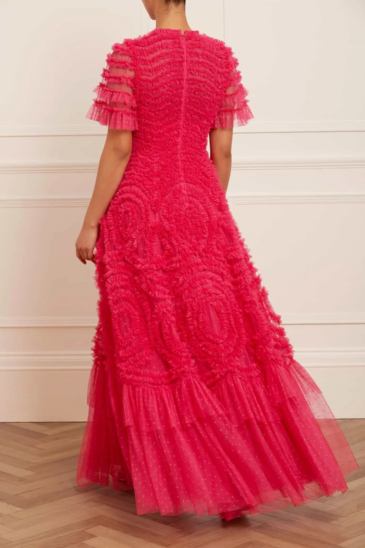 Verity Ruffle V-Neck Gown