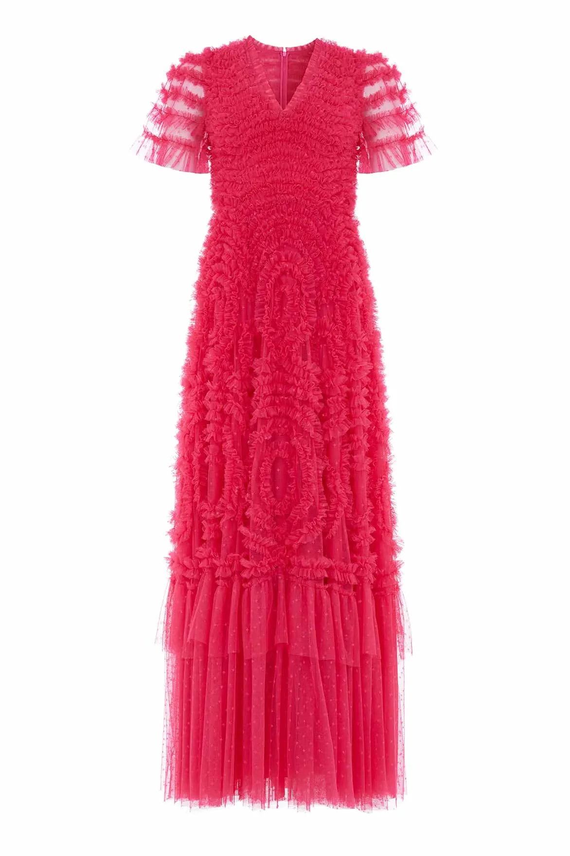 Verity Ruffle V-Neck Gown