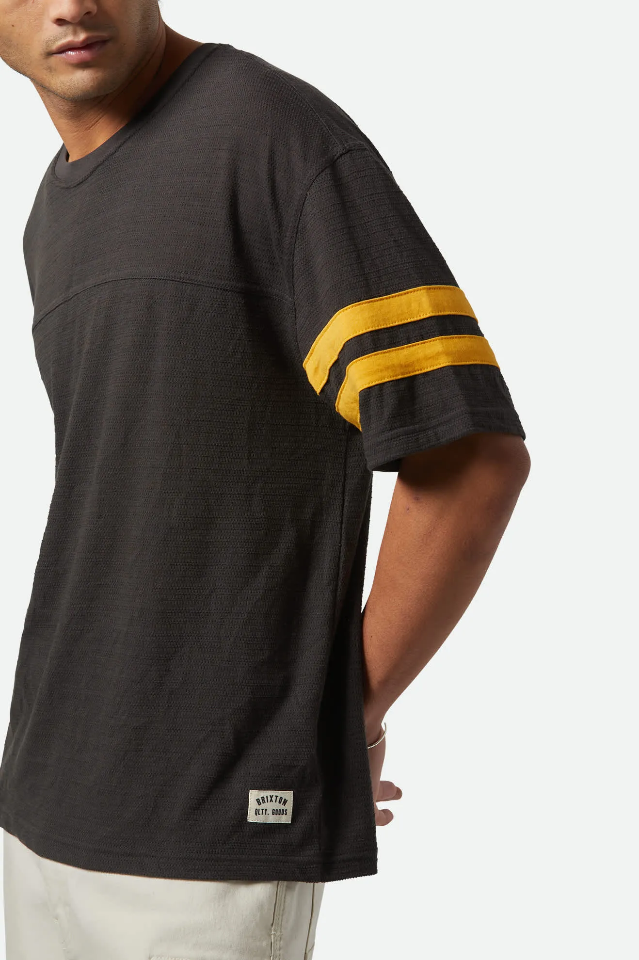 Vintage Football Mesh Jersey T-Shirt - Washed Black/Ray Flower