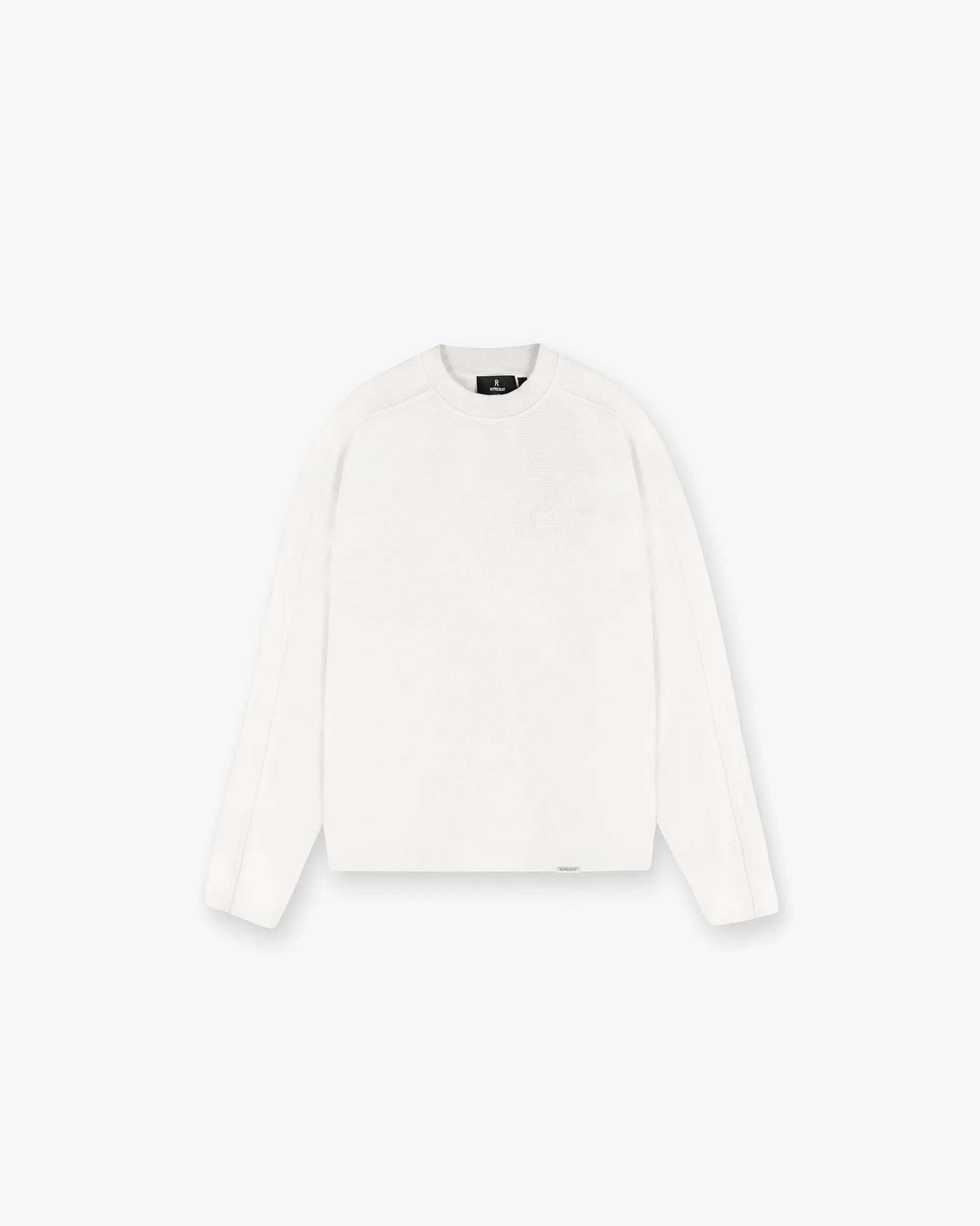 Waffle Long Sleeve T-Shirt - Flat White